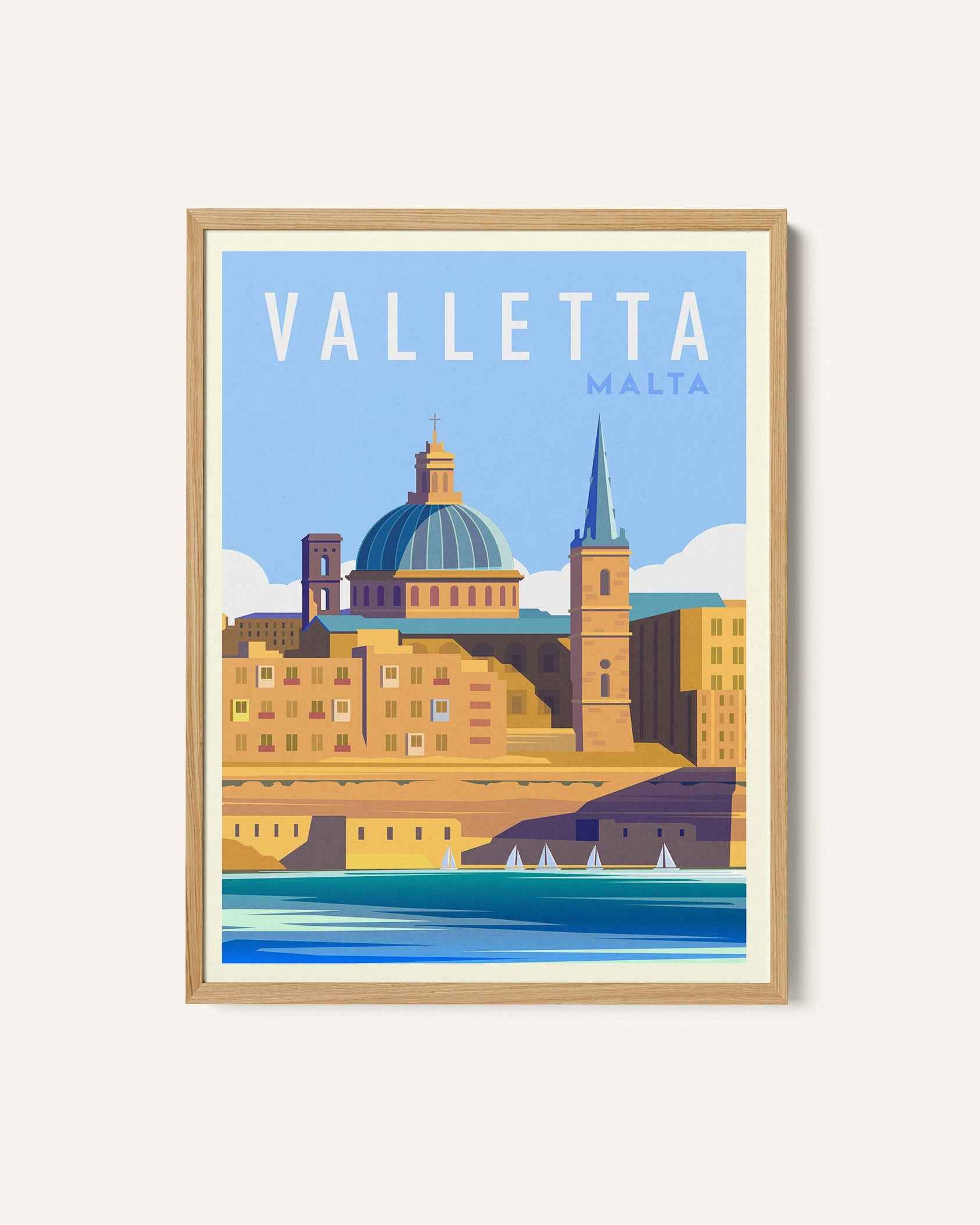 Valletta Malta Travel Poster Print