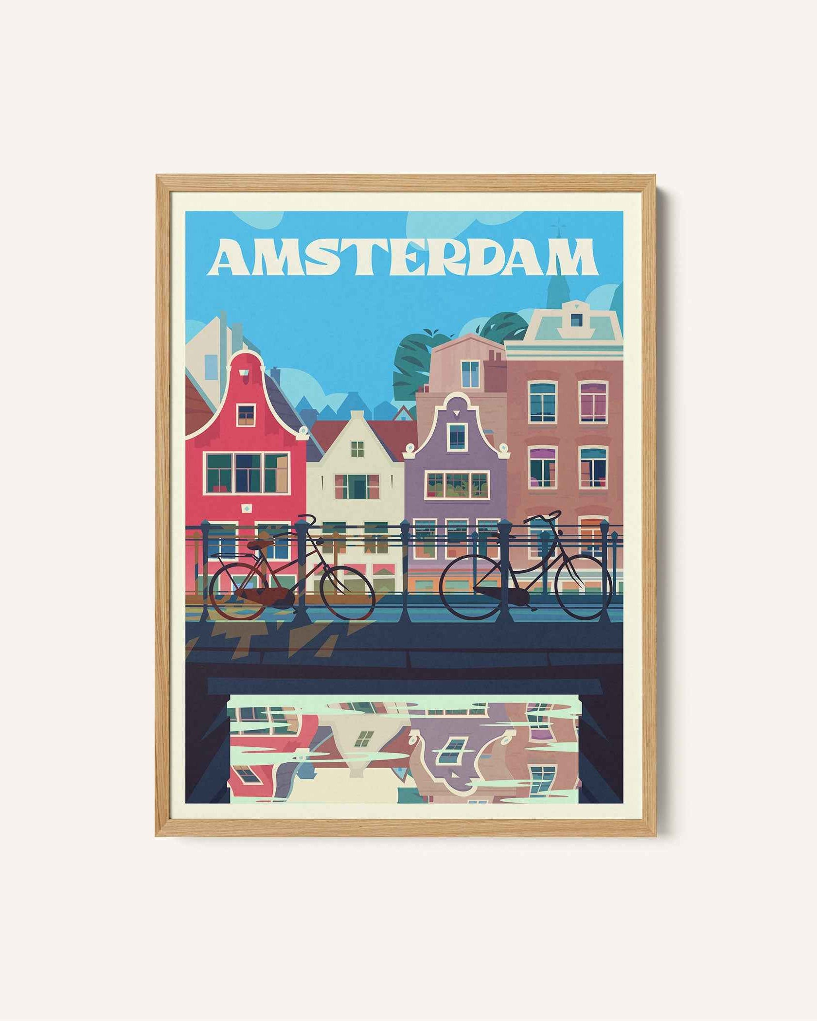 Amsterdam Travel Poster Print