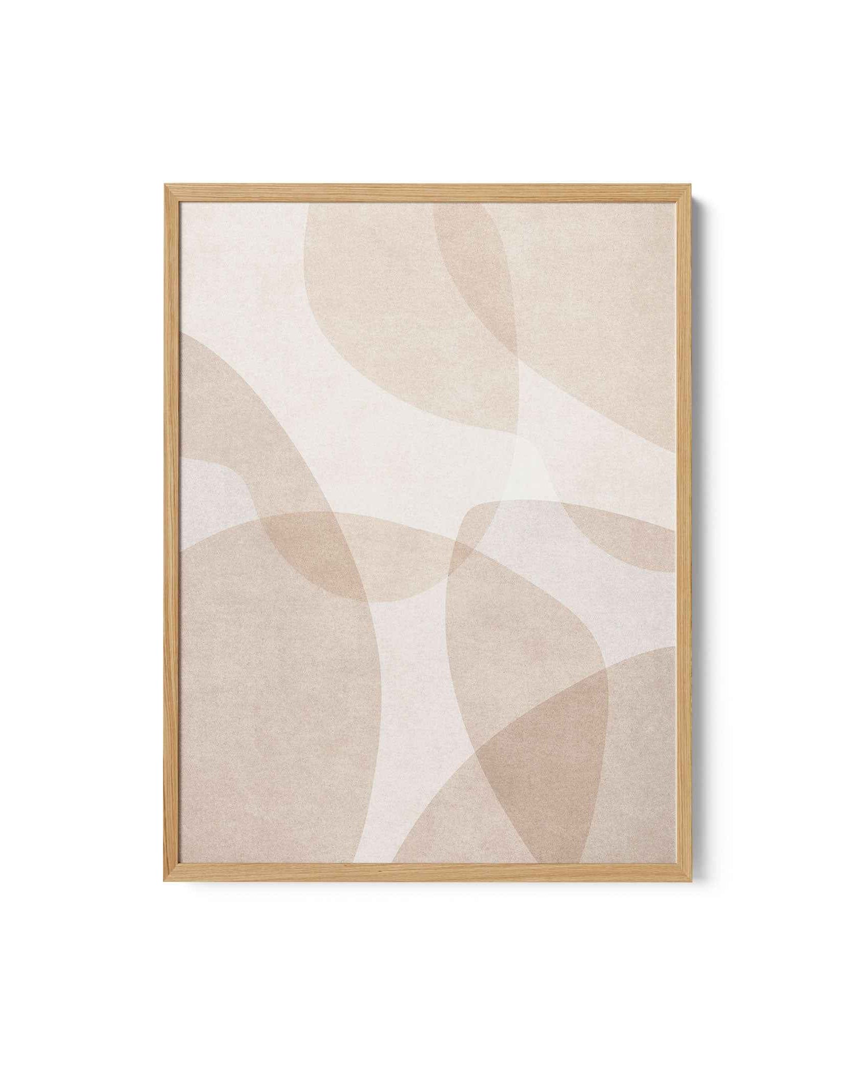 Abstract Beige Geometric Art
