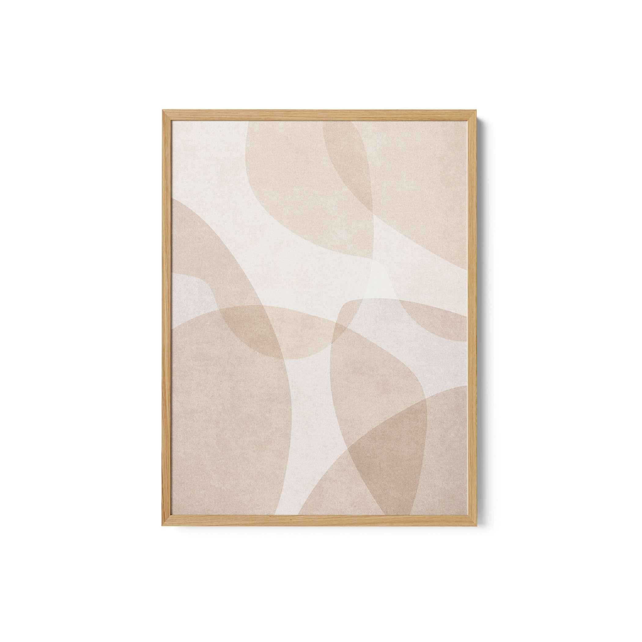 Abstract Beige Geometric Art