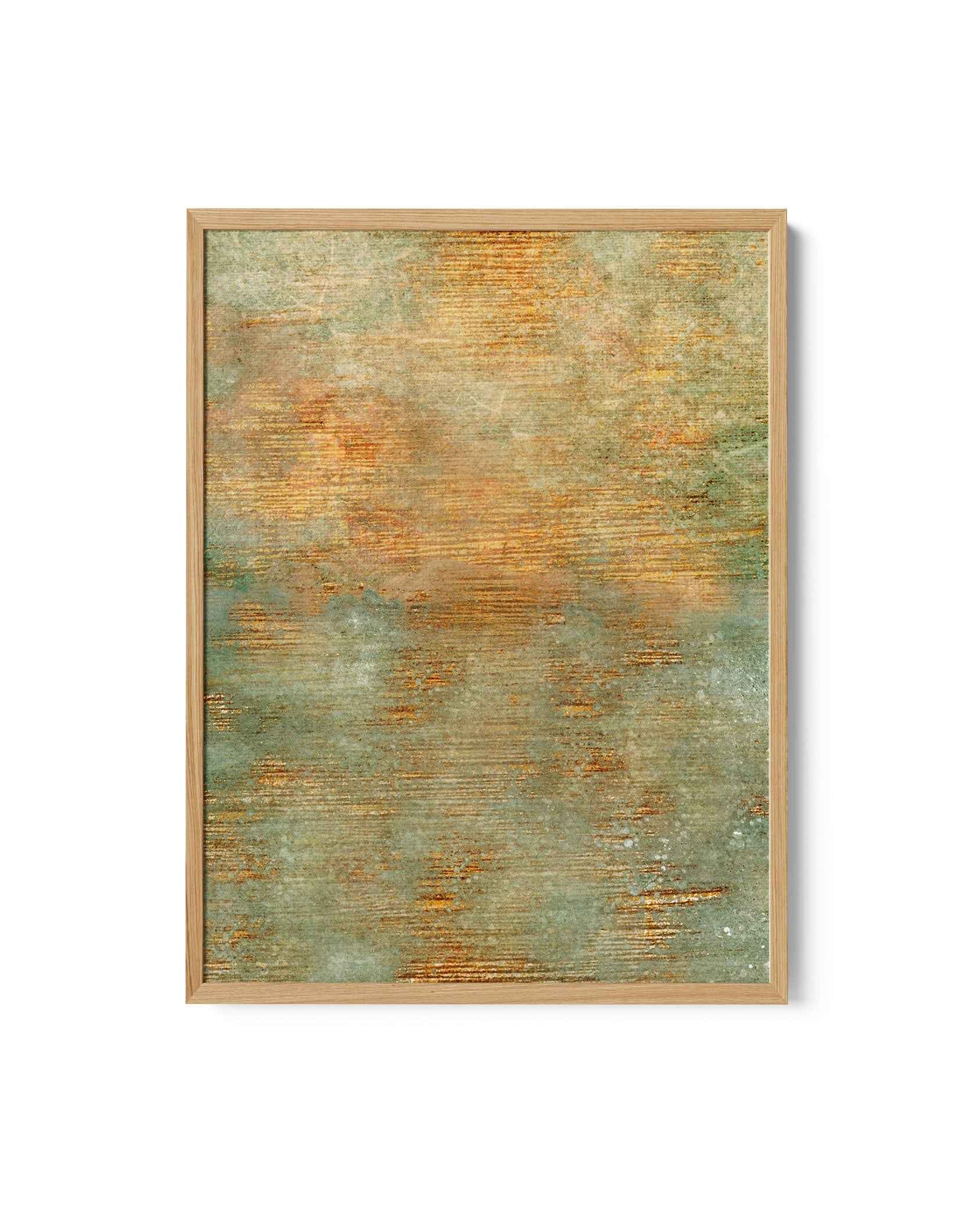Abstract Green Gold Art