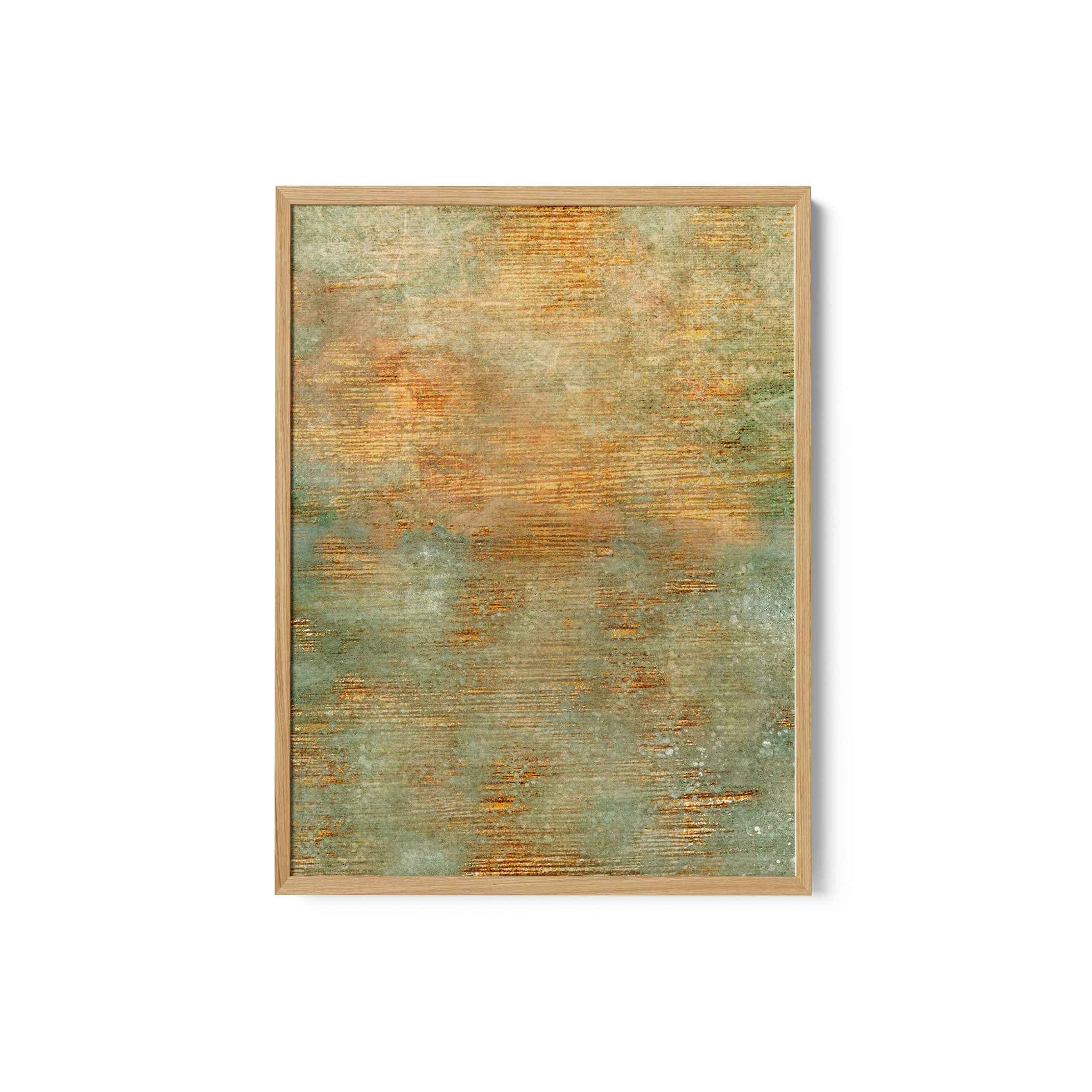 Abstract Green Gold Art