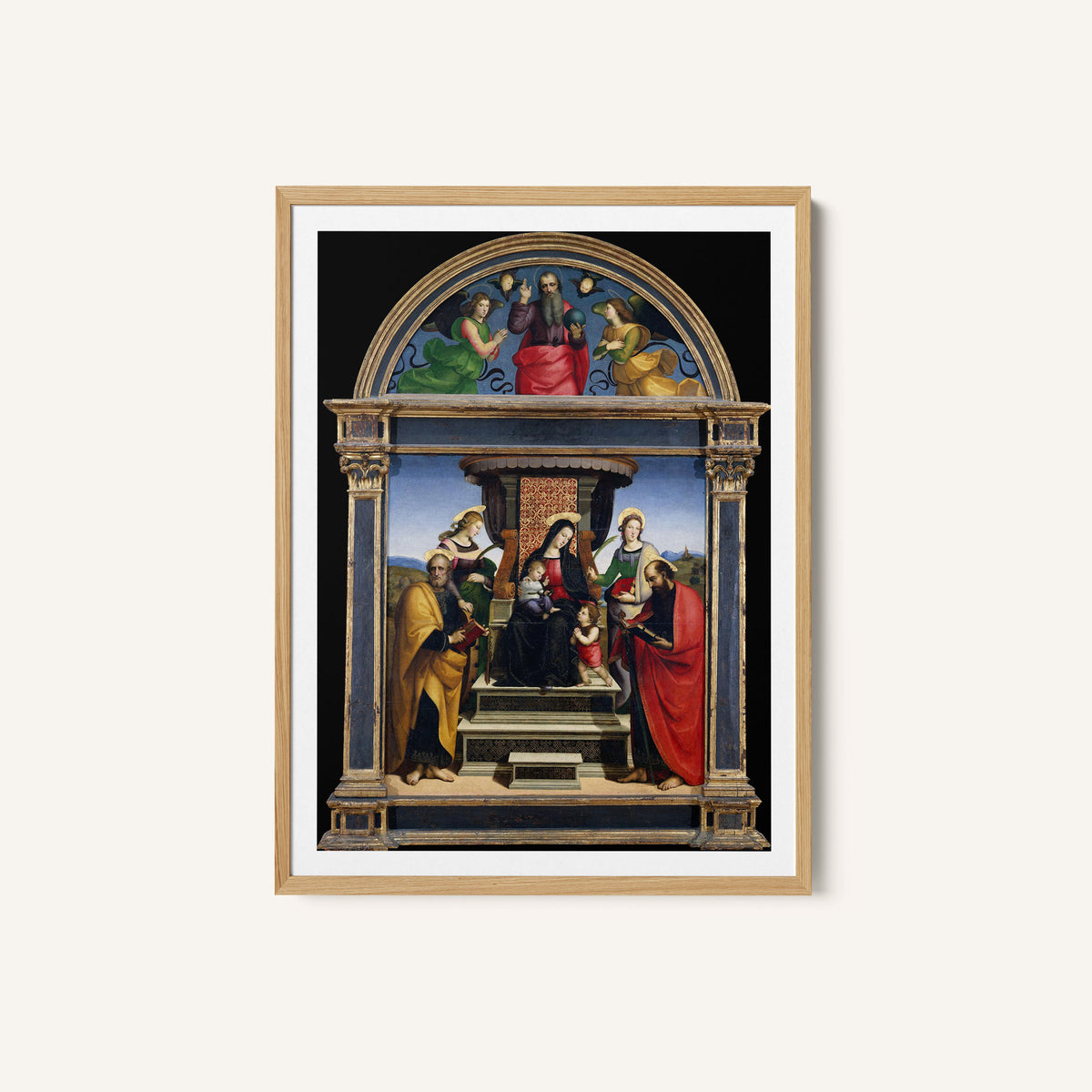 Madonna and Child Enthroned with Saints: Buy Raphael Painting Prints ...
