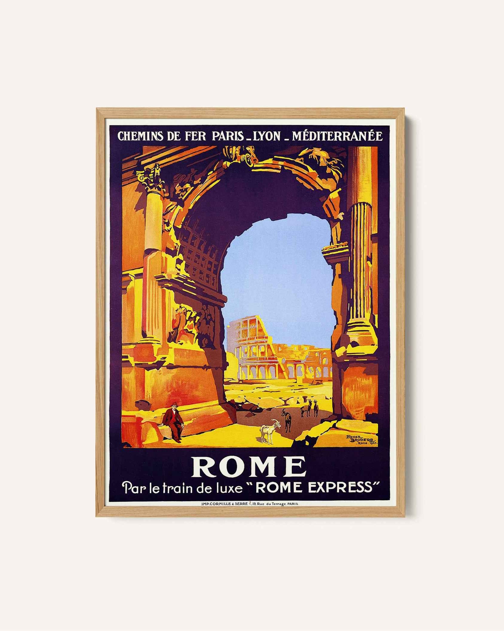 Rome Vintage Travel Poster Print
