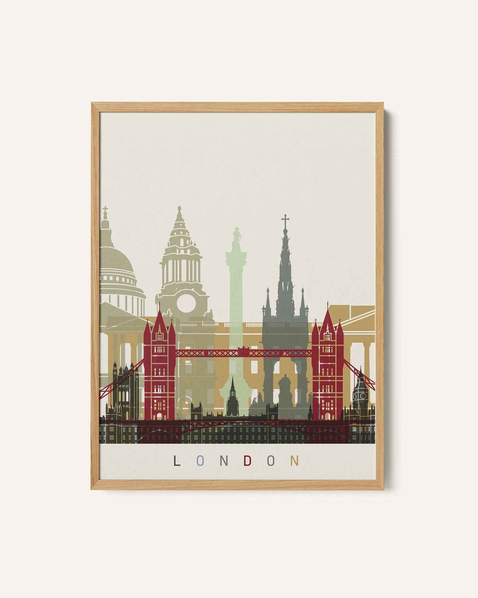 Skyline London Travel Poster Print