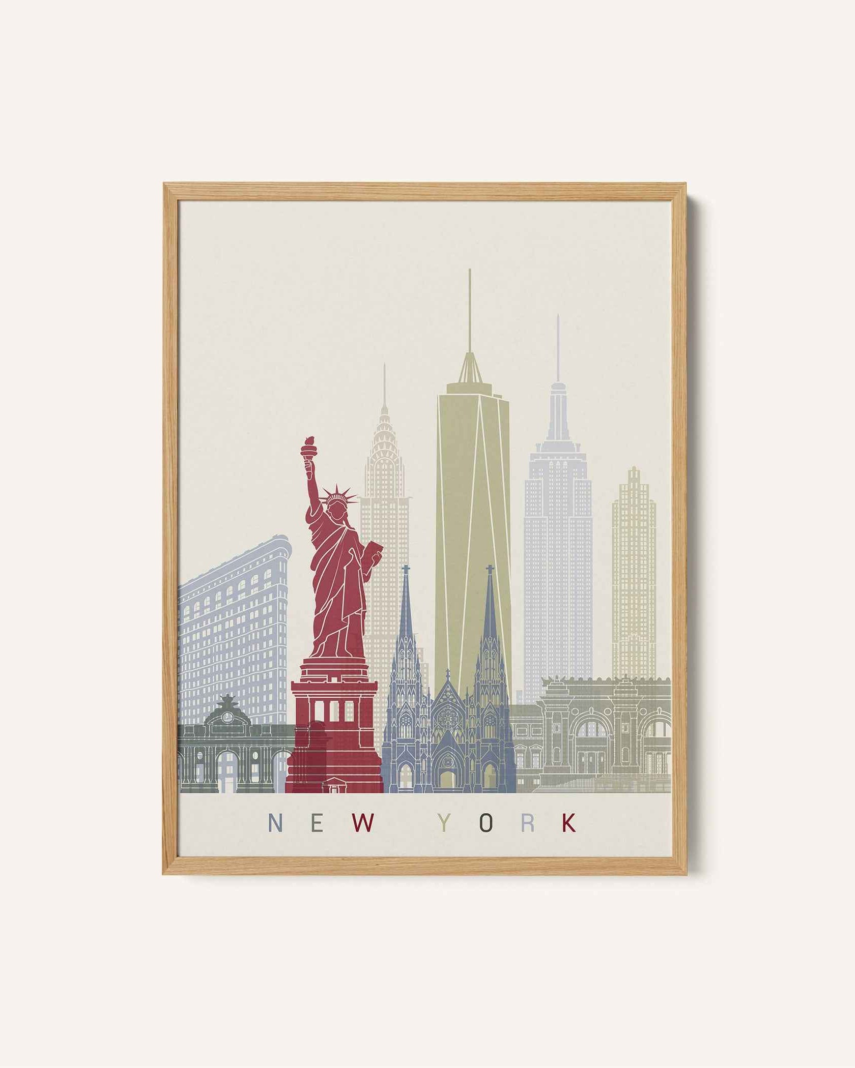 Skyline New York Travel Poster Print