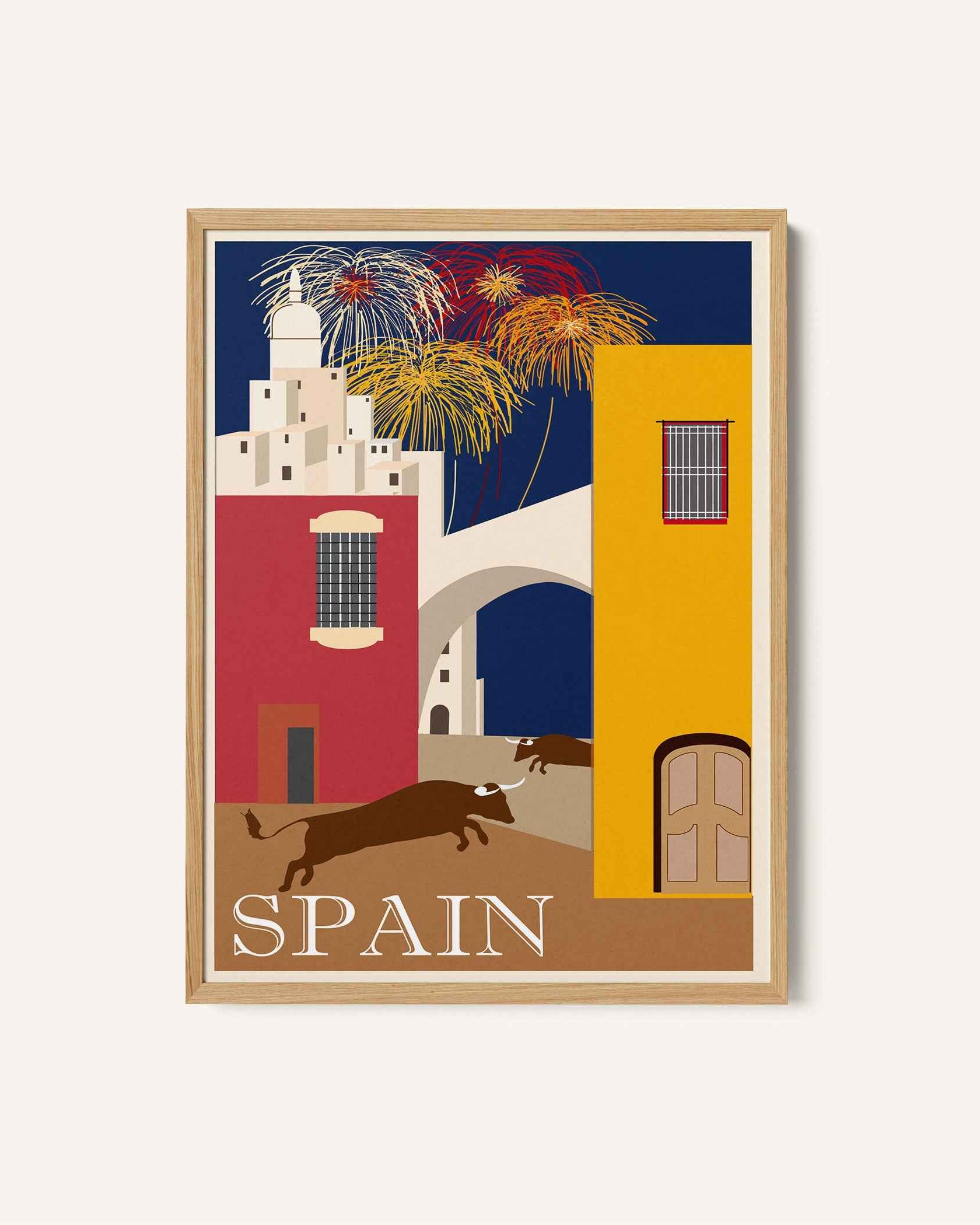 Spain Travel Poster Vintage Travel Poster Print