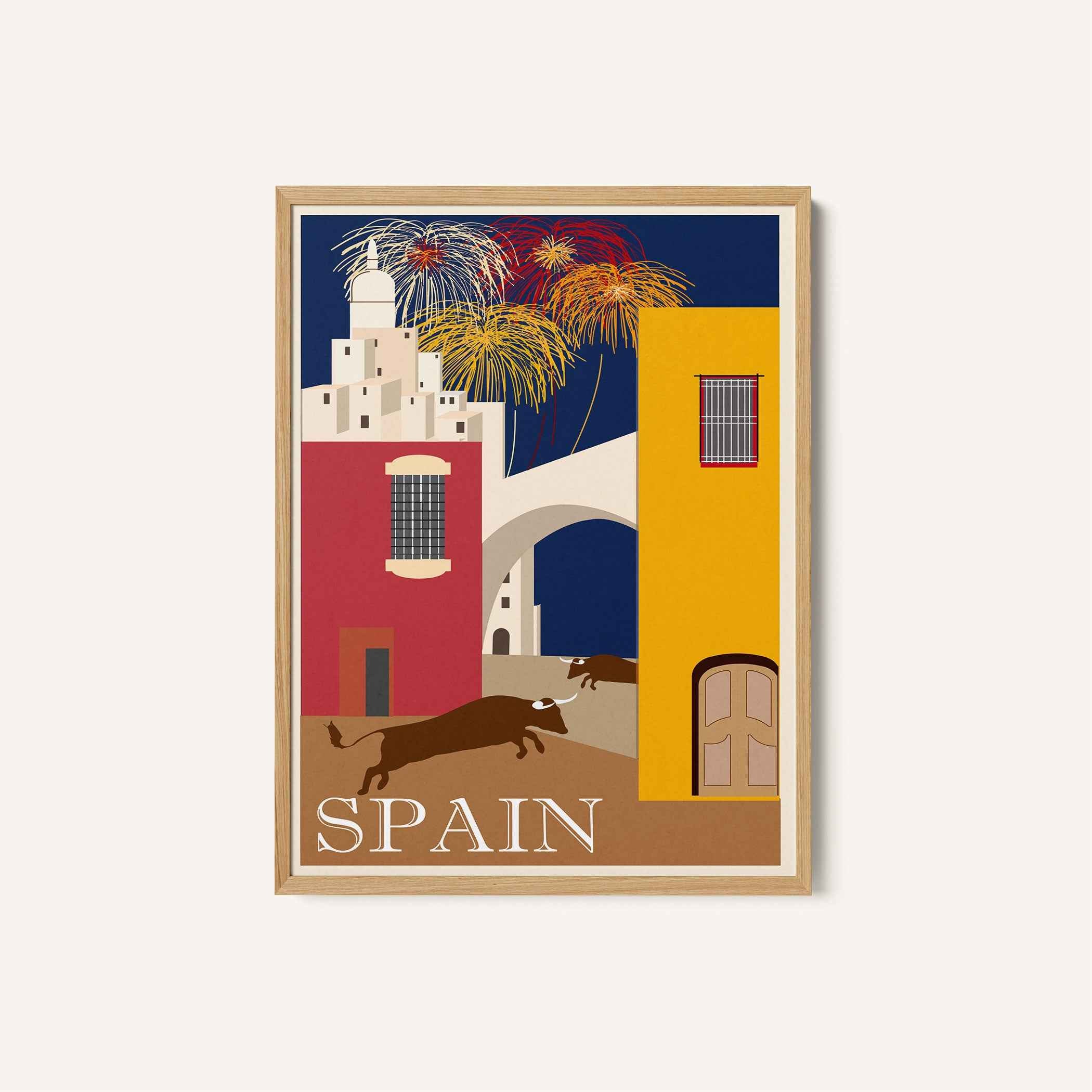Spain Travel Poster Vintage Travel Poster Print