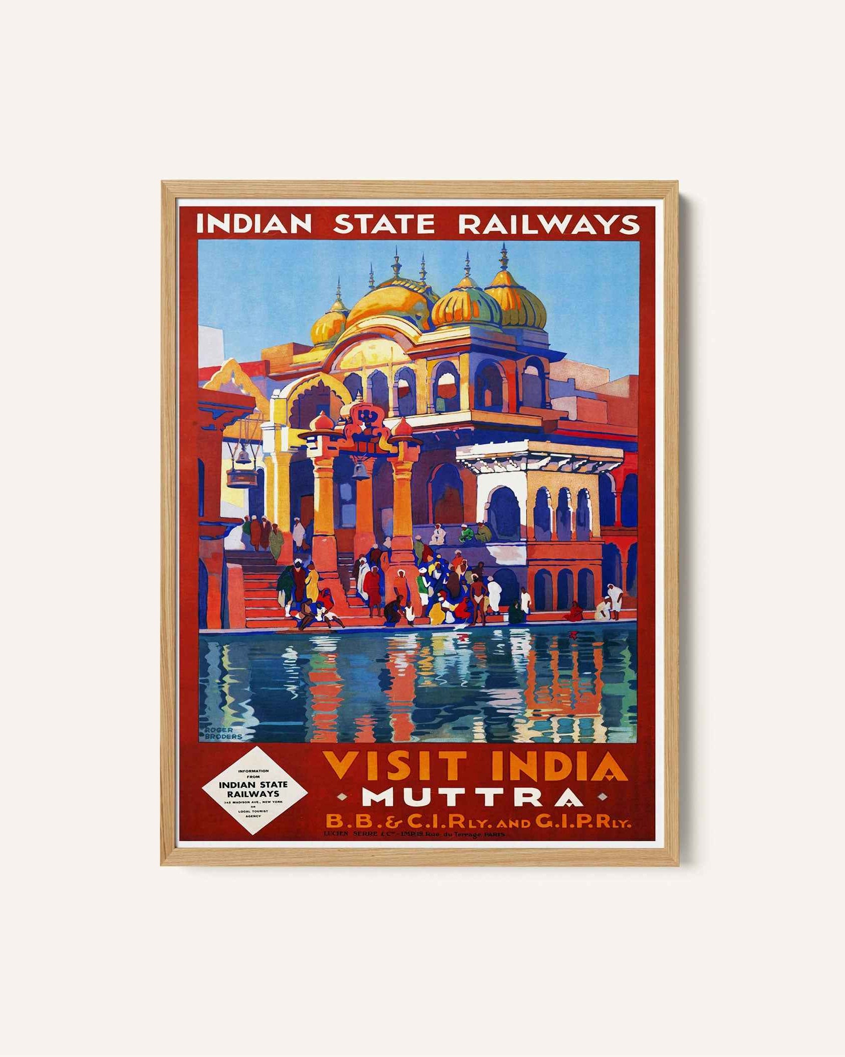 Mathura Ghats Travel Poster Print