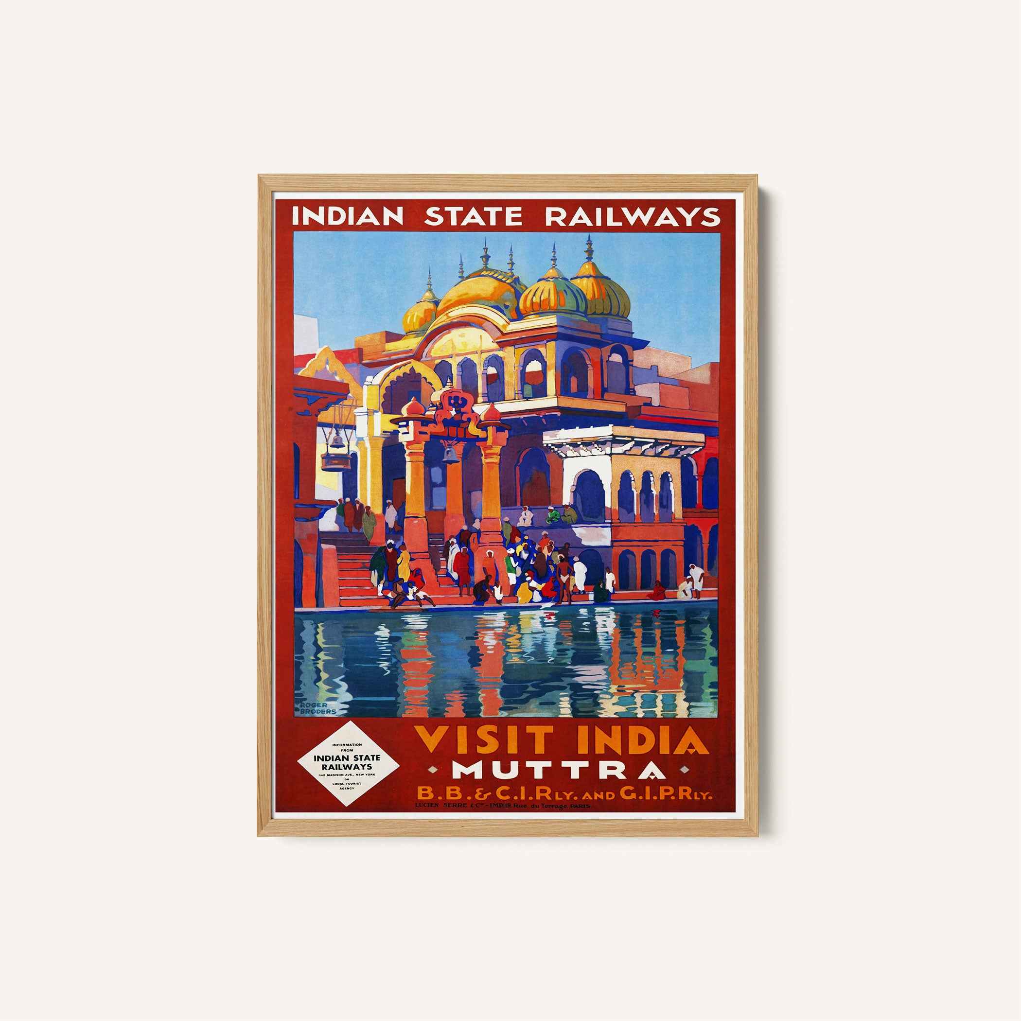 Mathura Ghats Travel Poster Print