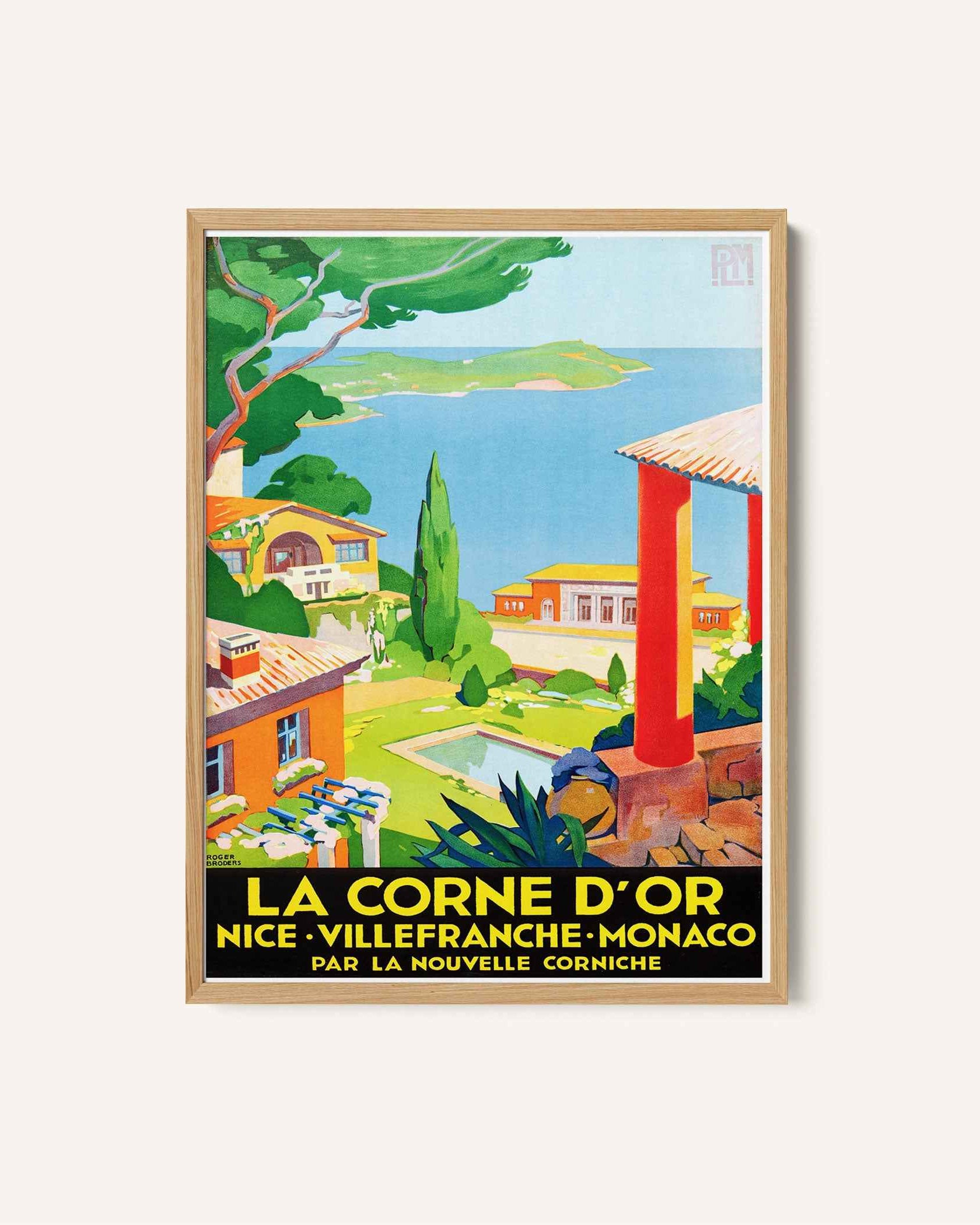 Riviera Golden Coast Travel Poster Print