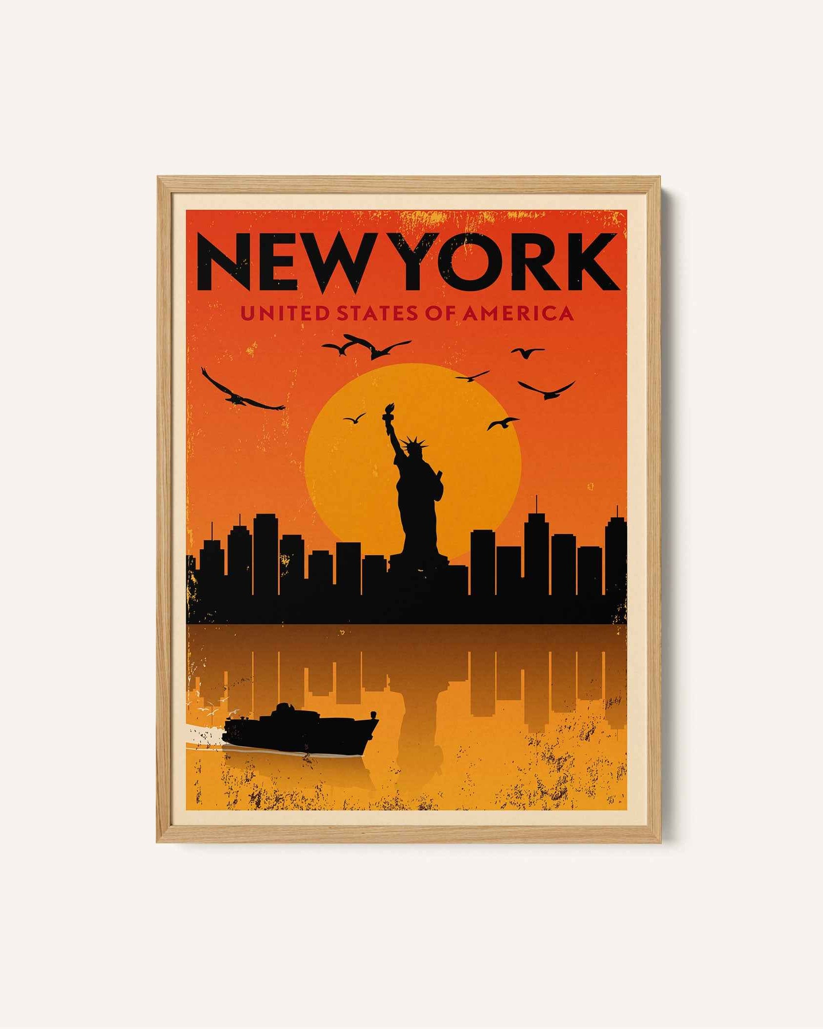 Vintage New York Travel Poster Print