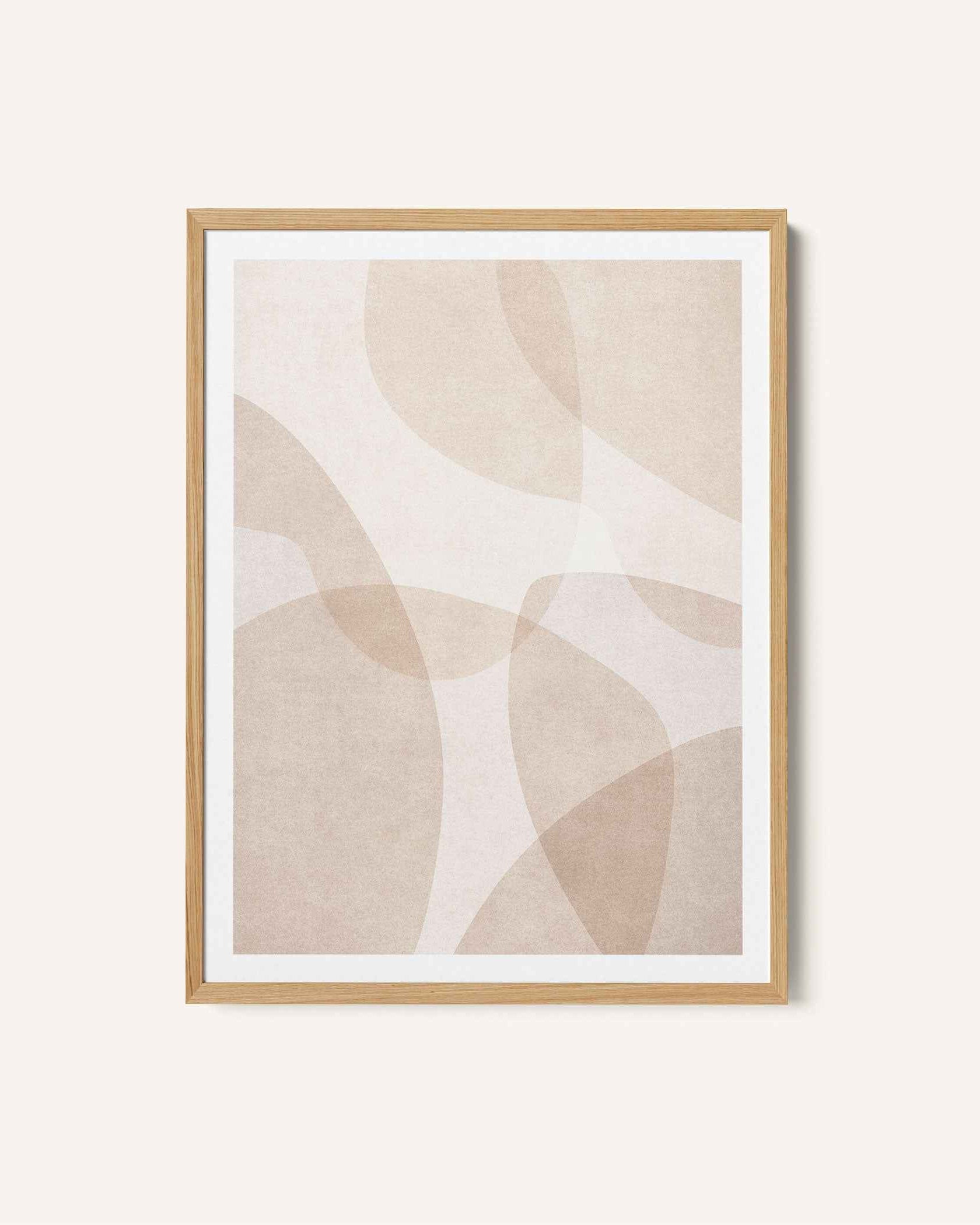 Abstract Beige Geometric Art