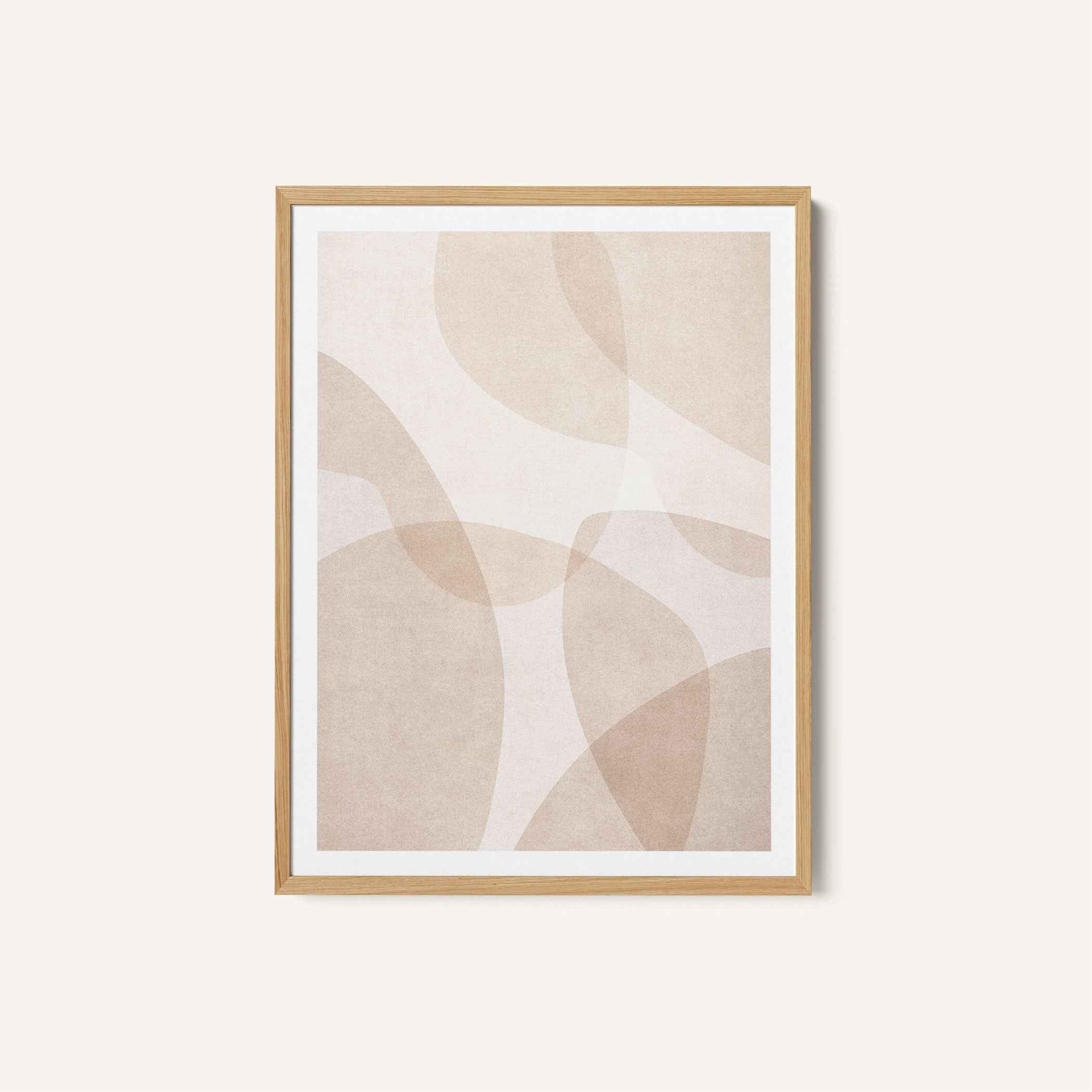Abstract Beige Geometric Art