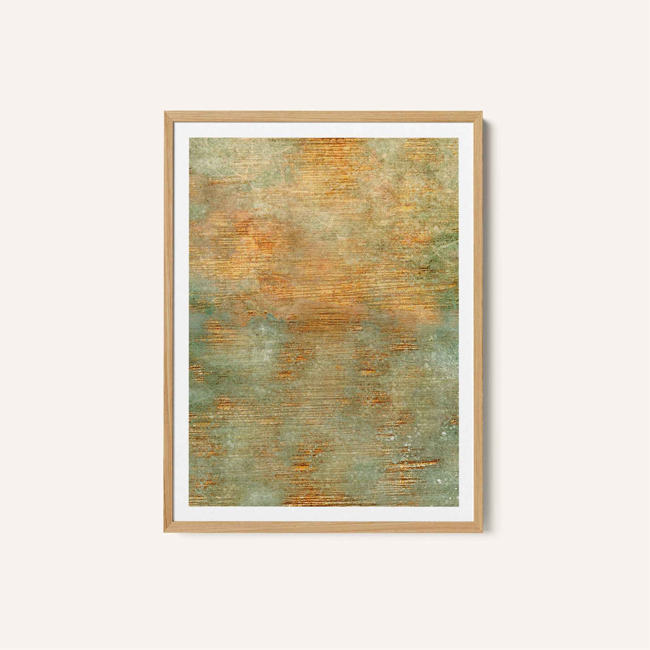 Abstract Green Gold Art