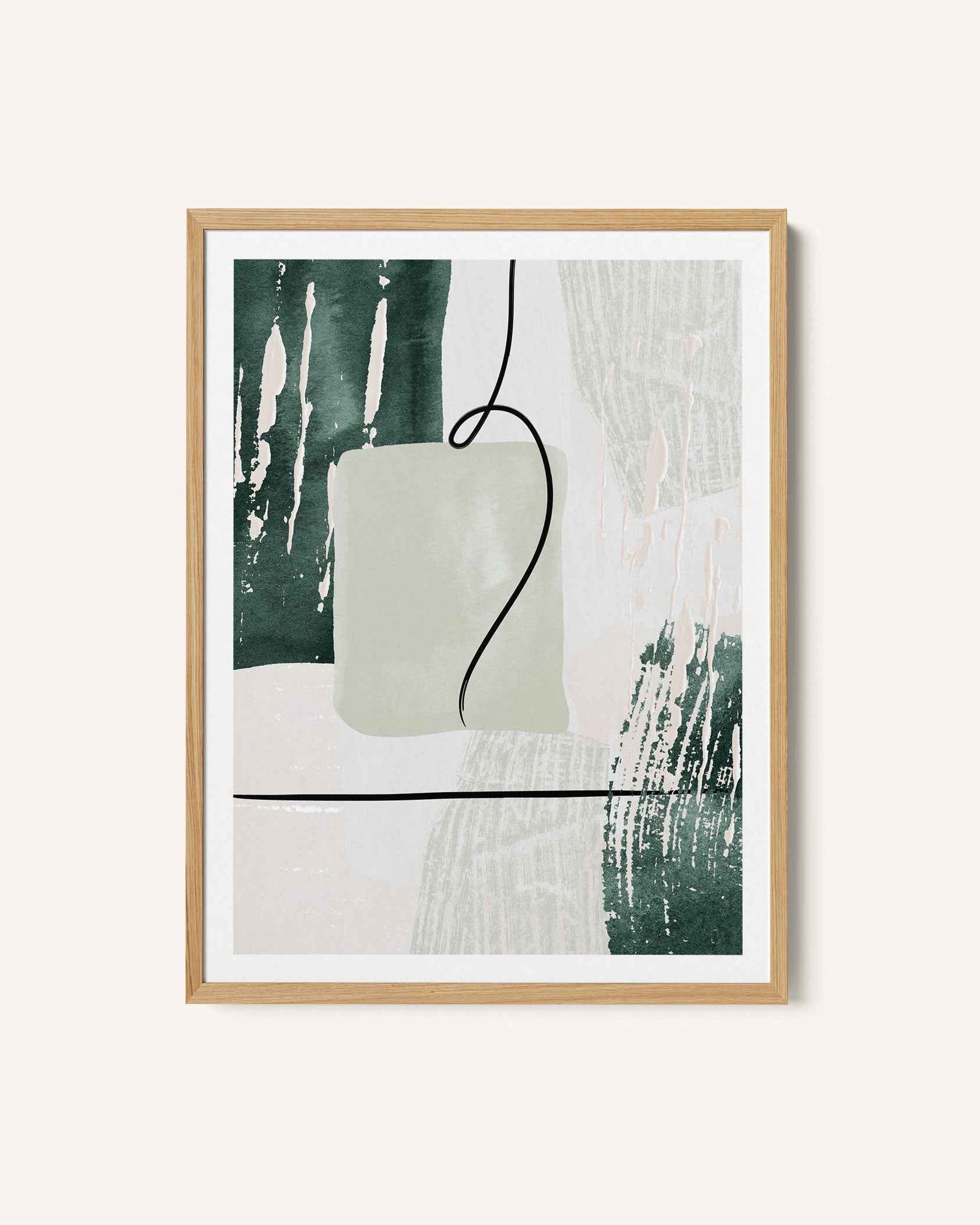 Abstract Shapes in Green-3