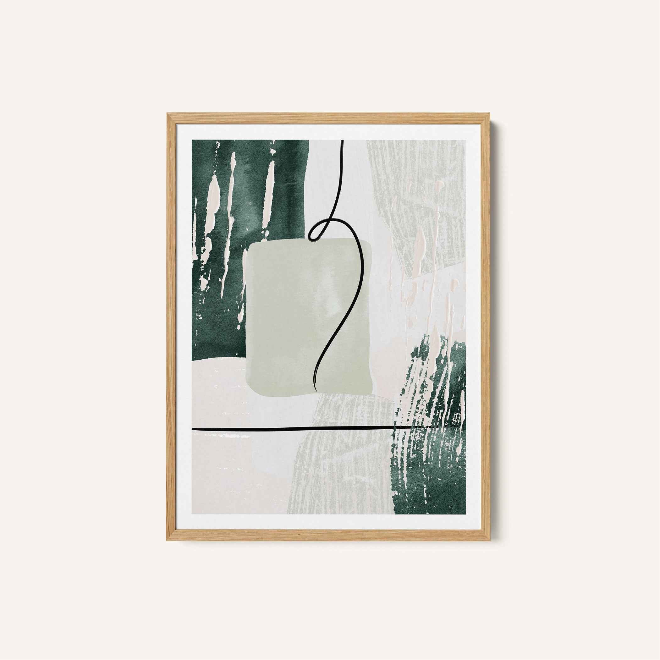 Abstract Shapes in Green-3