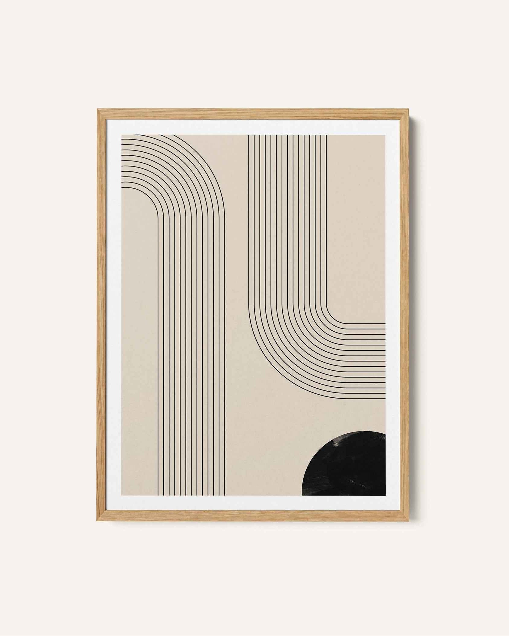 Black Minimal Line Art