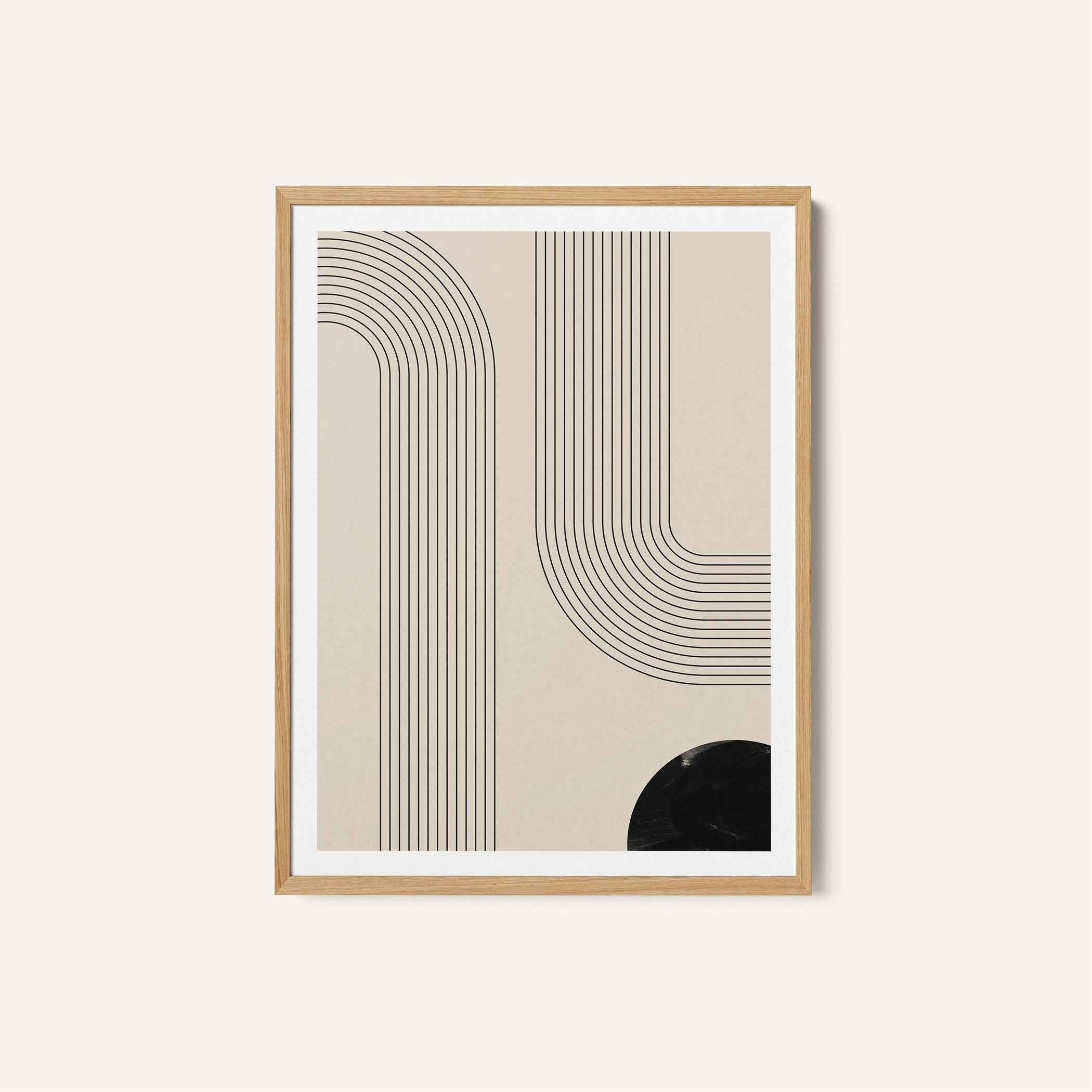 Black Minimal Line Art