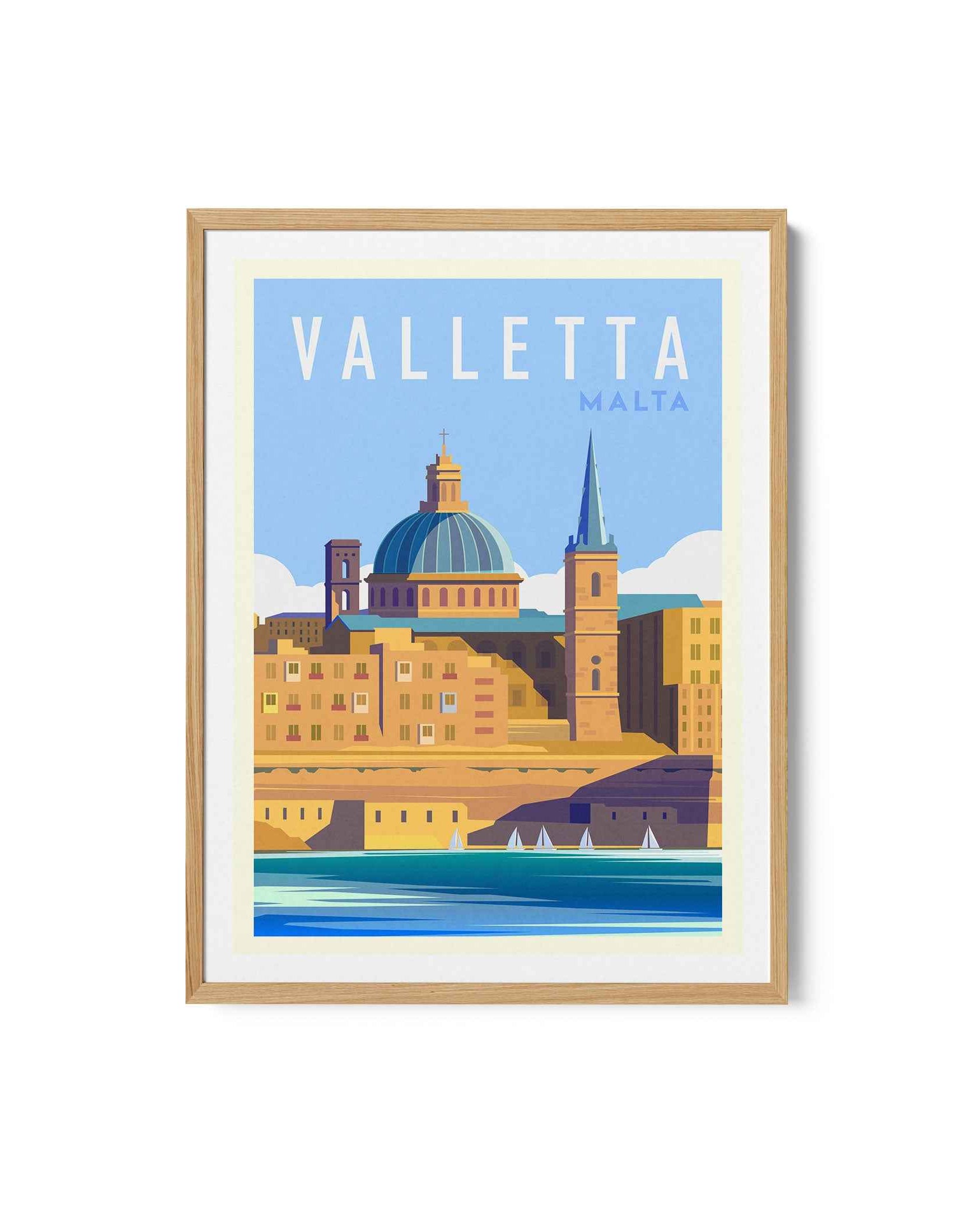 Valletta Malta Travel Poster Print