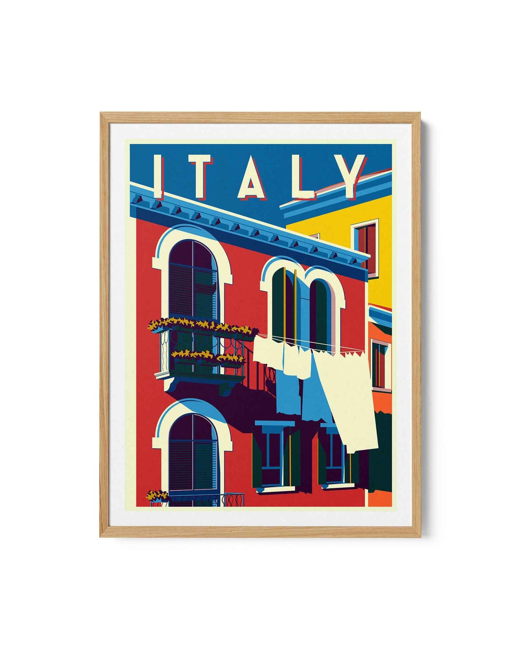 BW SEP Italy Travel Poster Print