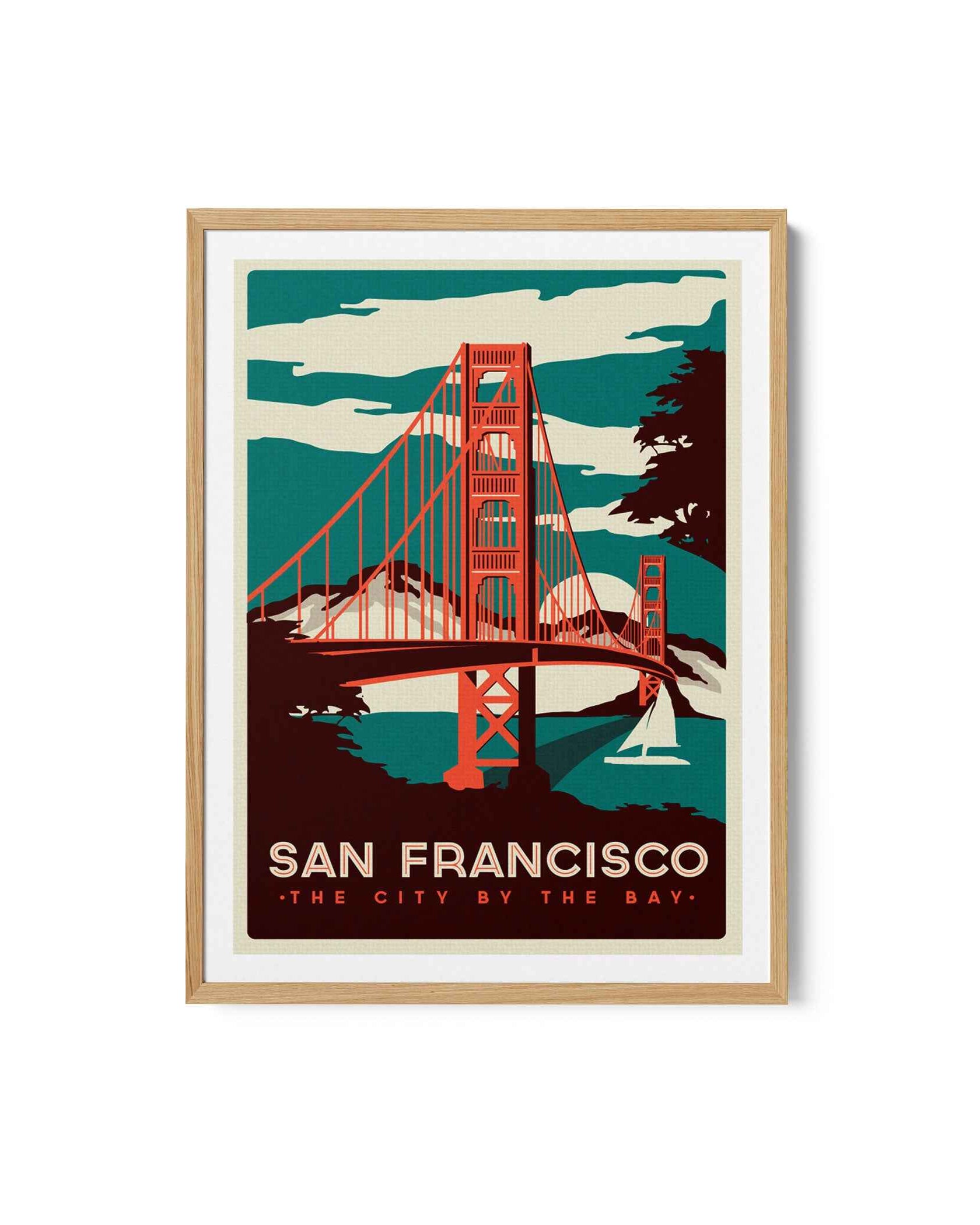 San Francisco Travel Poster Vintage Travel Poster Print