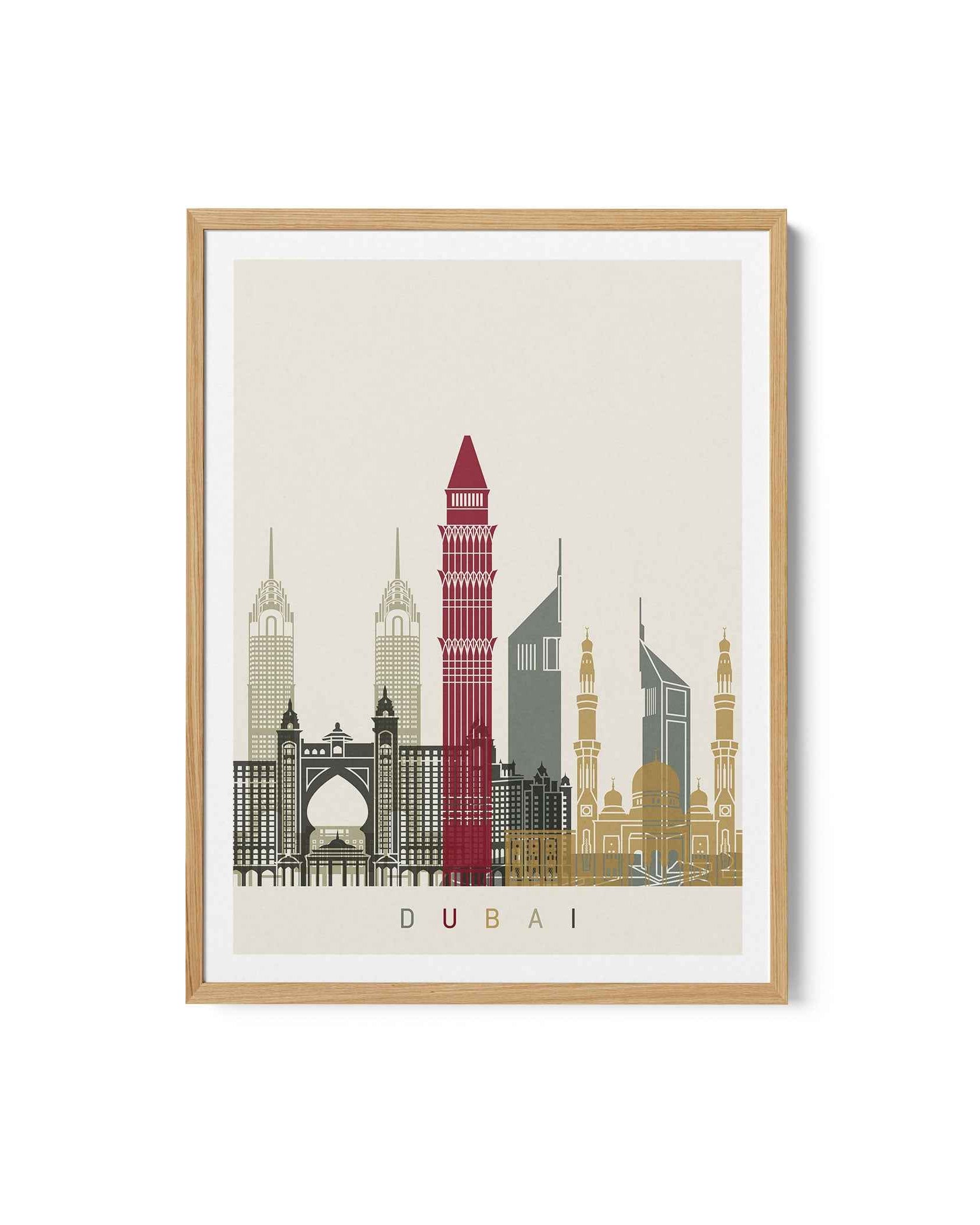 Skyline Dubai Travel Poster Print