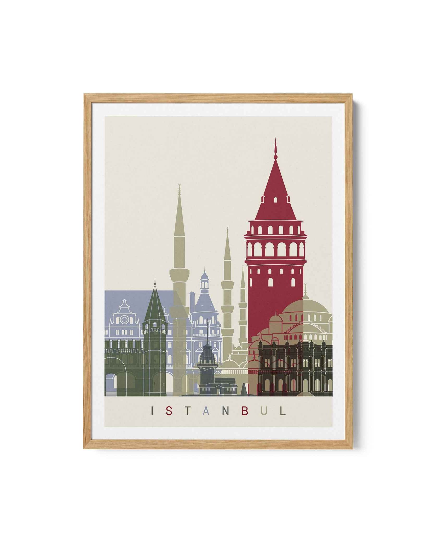 Skyline Istanbul Travel Poster Print