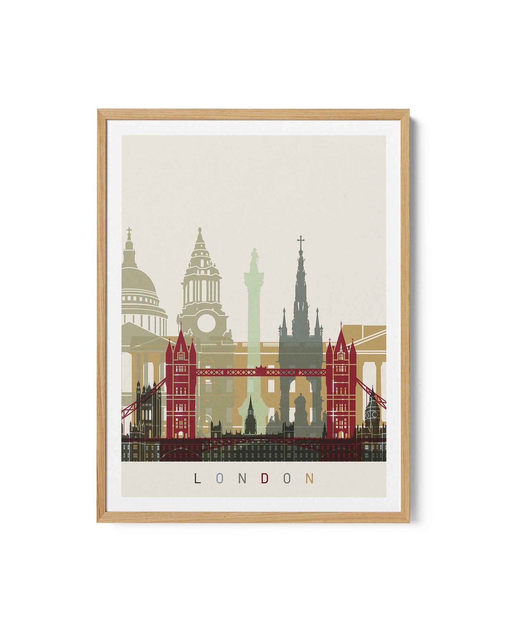 Skyline London Travel Poster Print