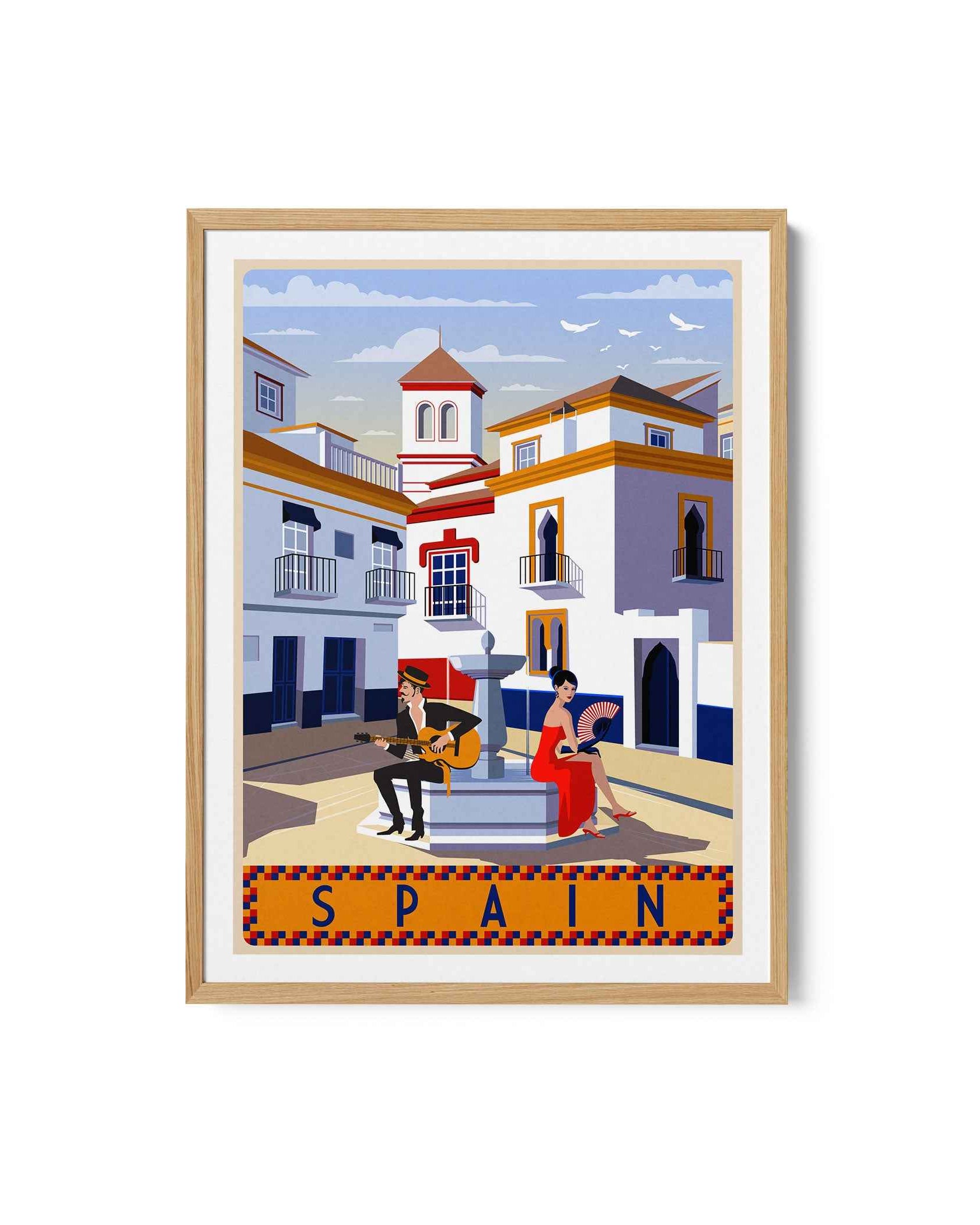 Spain Travel Poster Vintage Travel Poster Print