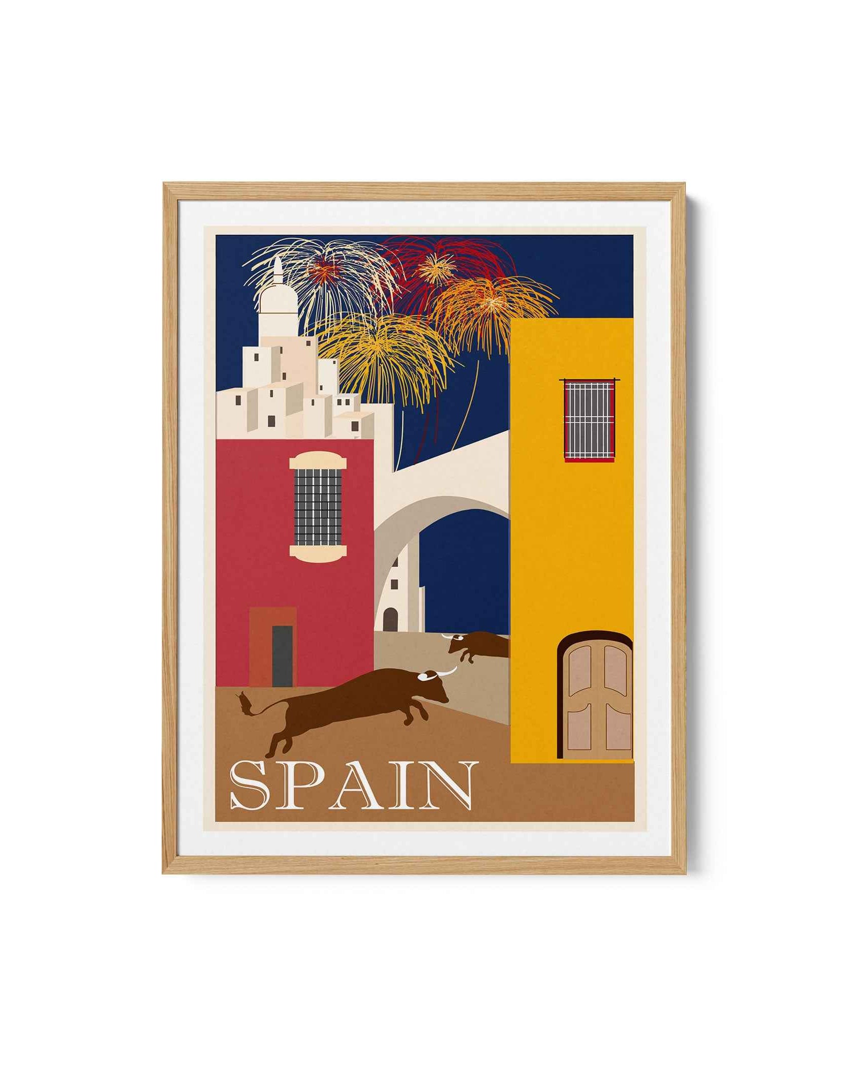 Spain Travel Poster Vintage Travel Poster Print
