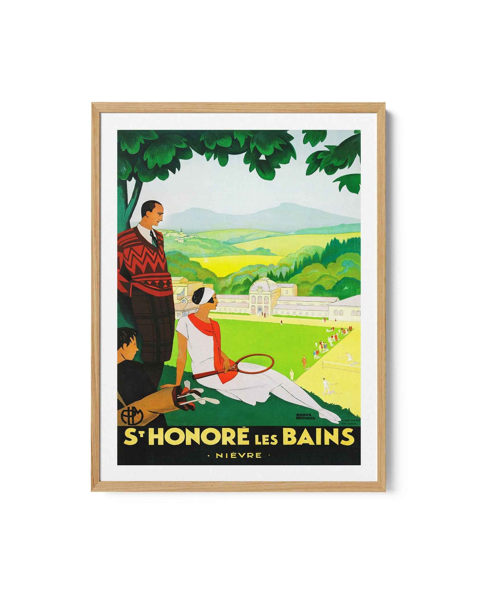 French Spa Retreat Travel Poster Print
