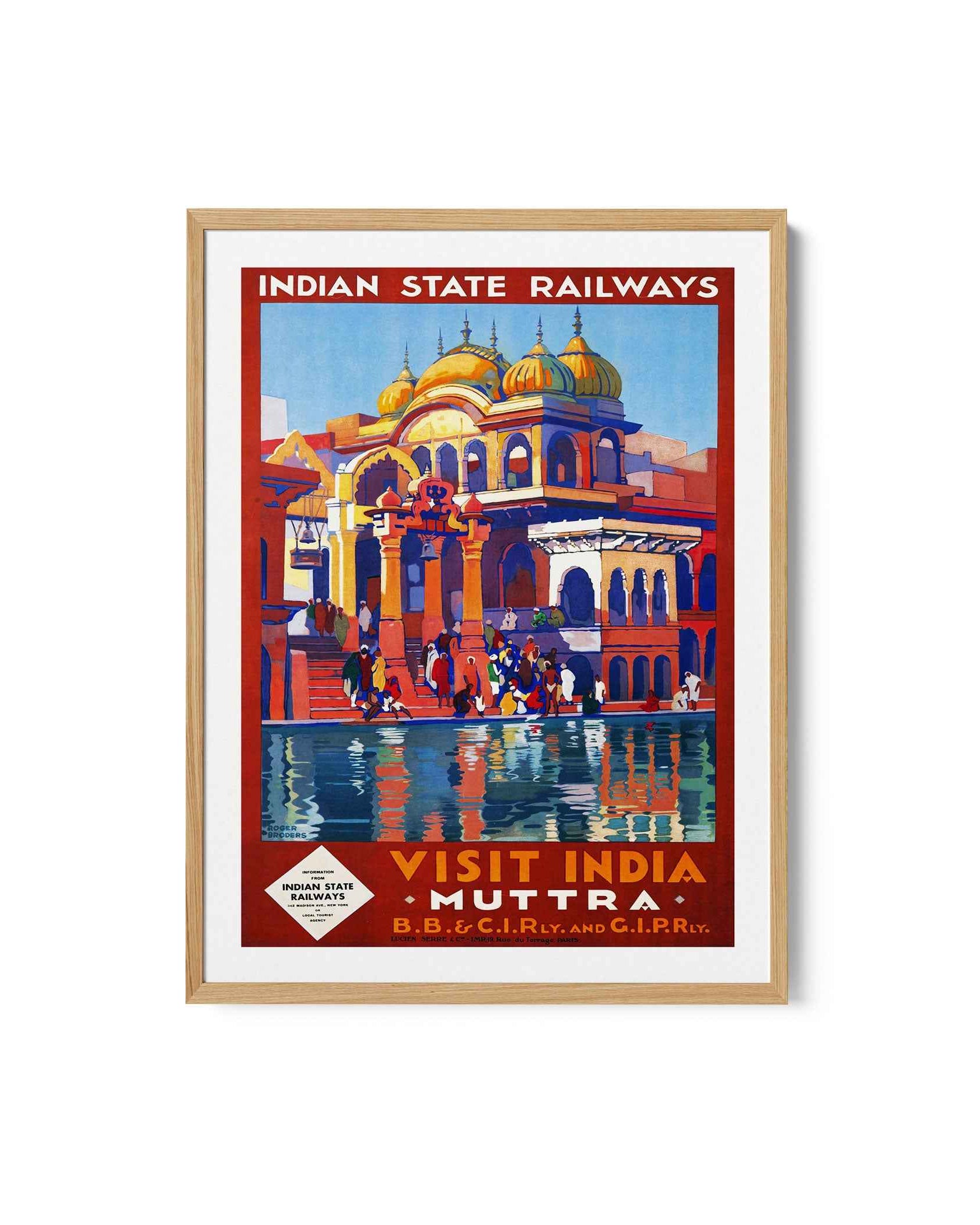 Mathura Ghats Travel Poster Print