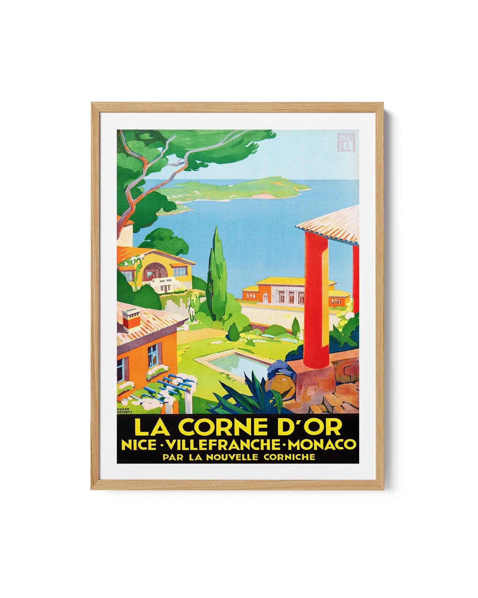 Riviera Golden Coast Travel Poster Print
