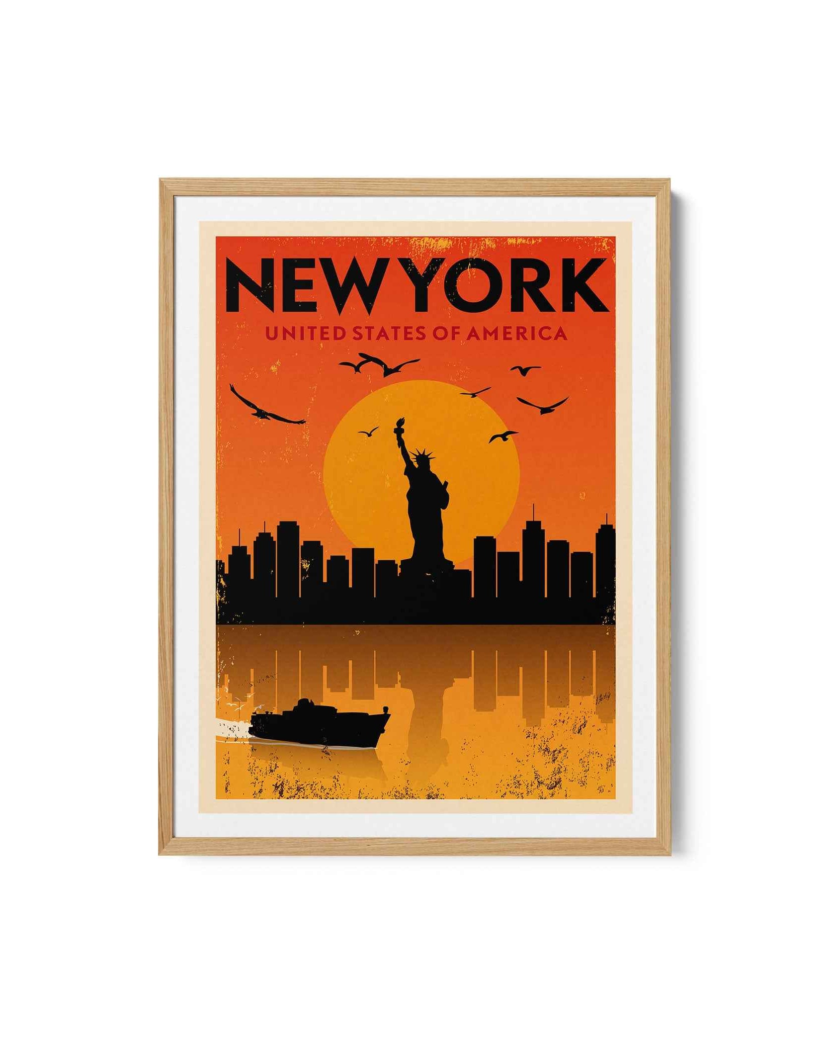 Vintage New York Travel Poster Print