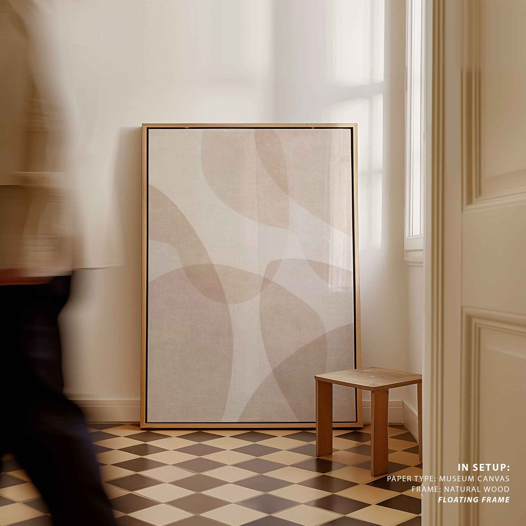 Abstract Beige Geometric Art