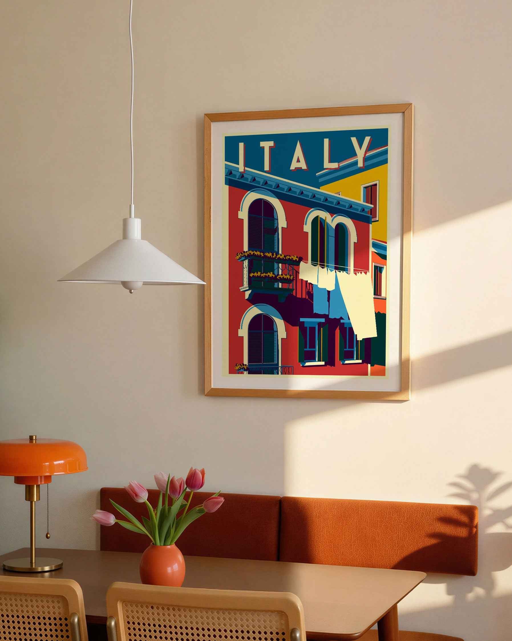 BW SEP Italy Travel Poster Print