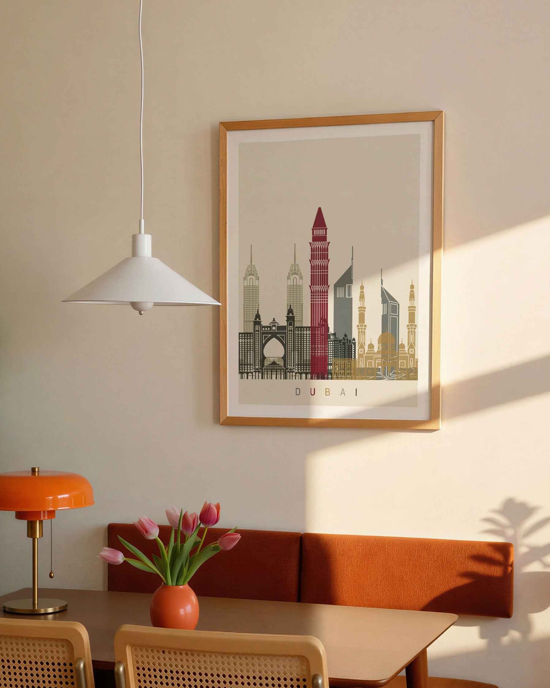 Skyline Dubai Travel Poster Print