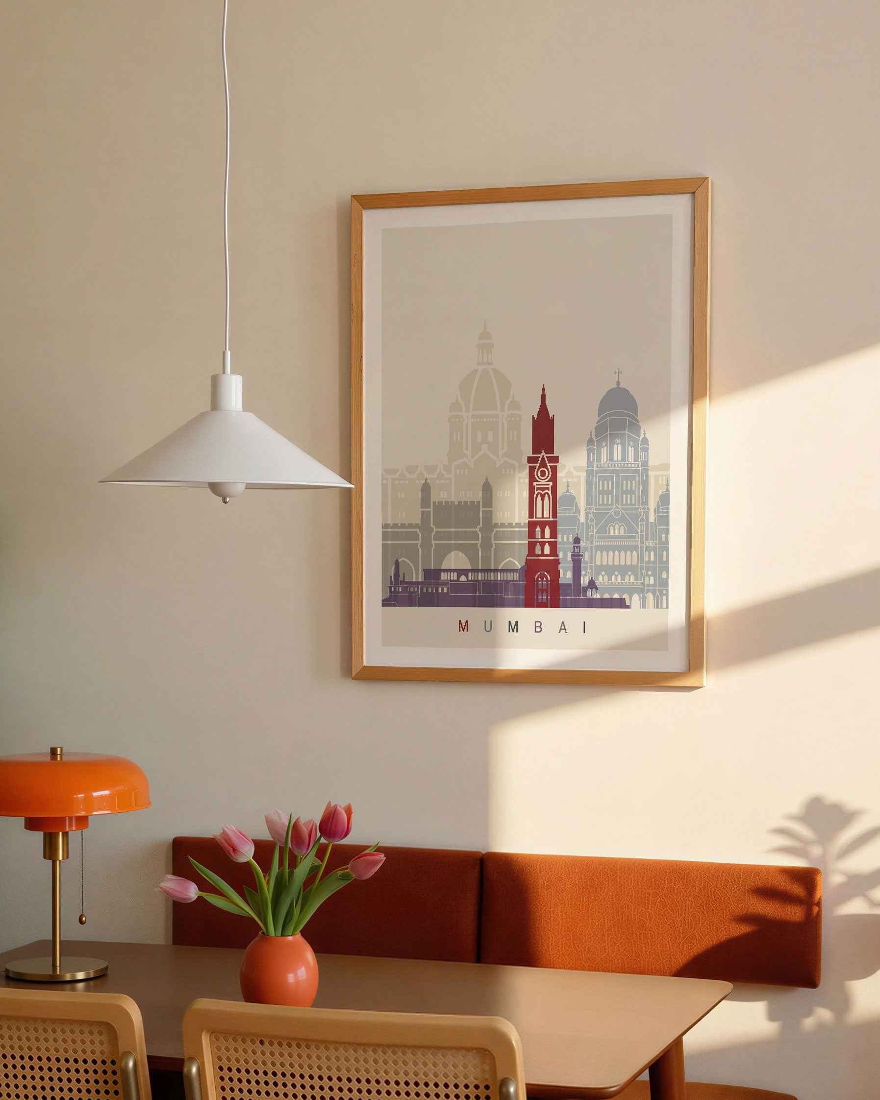 Skyline India Mumbai Travel Poster Print