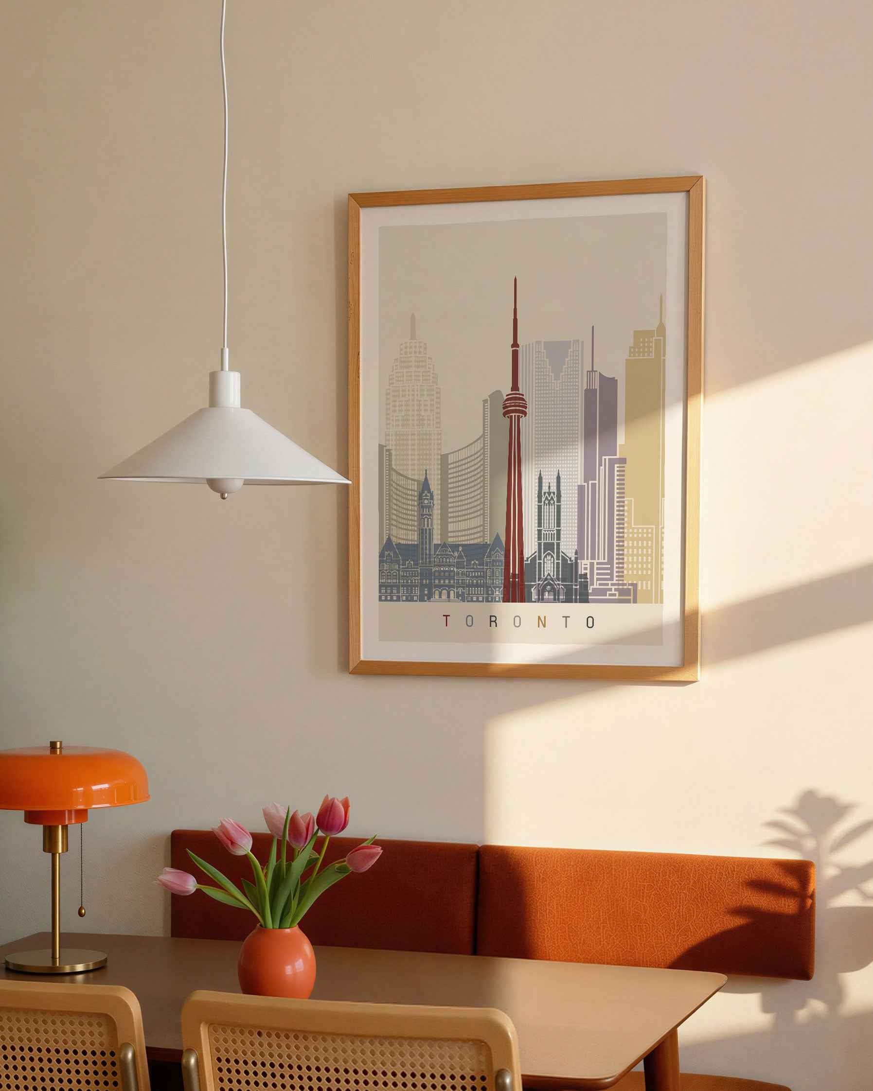 Skyline Toronto Travel Poster Print