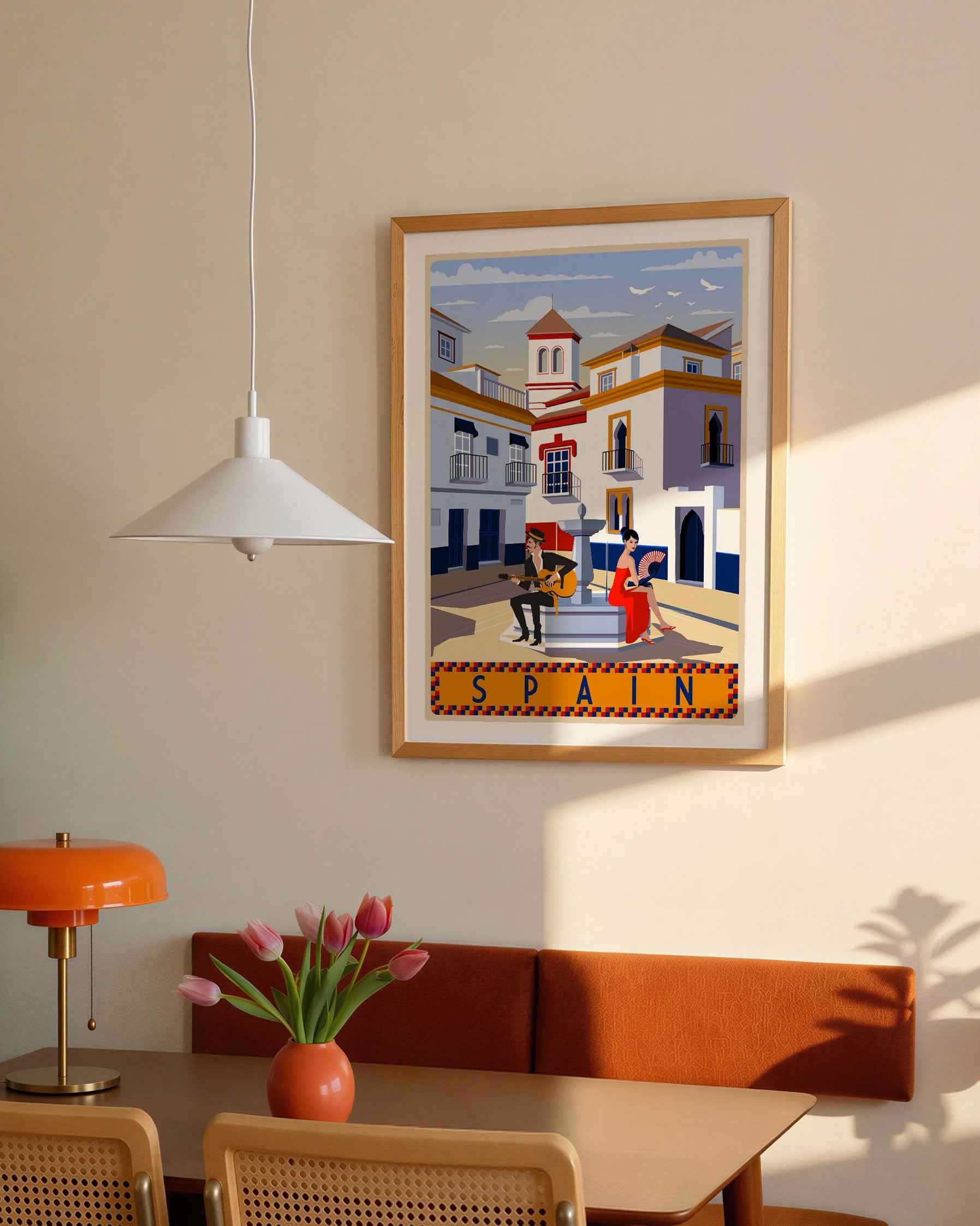 Spain Travel Poster Vintage Travel Poster Print