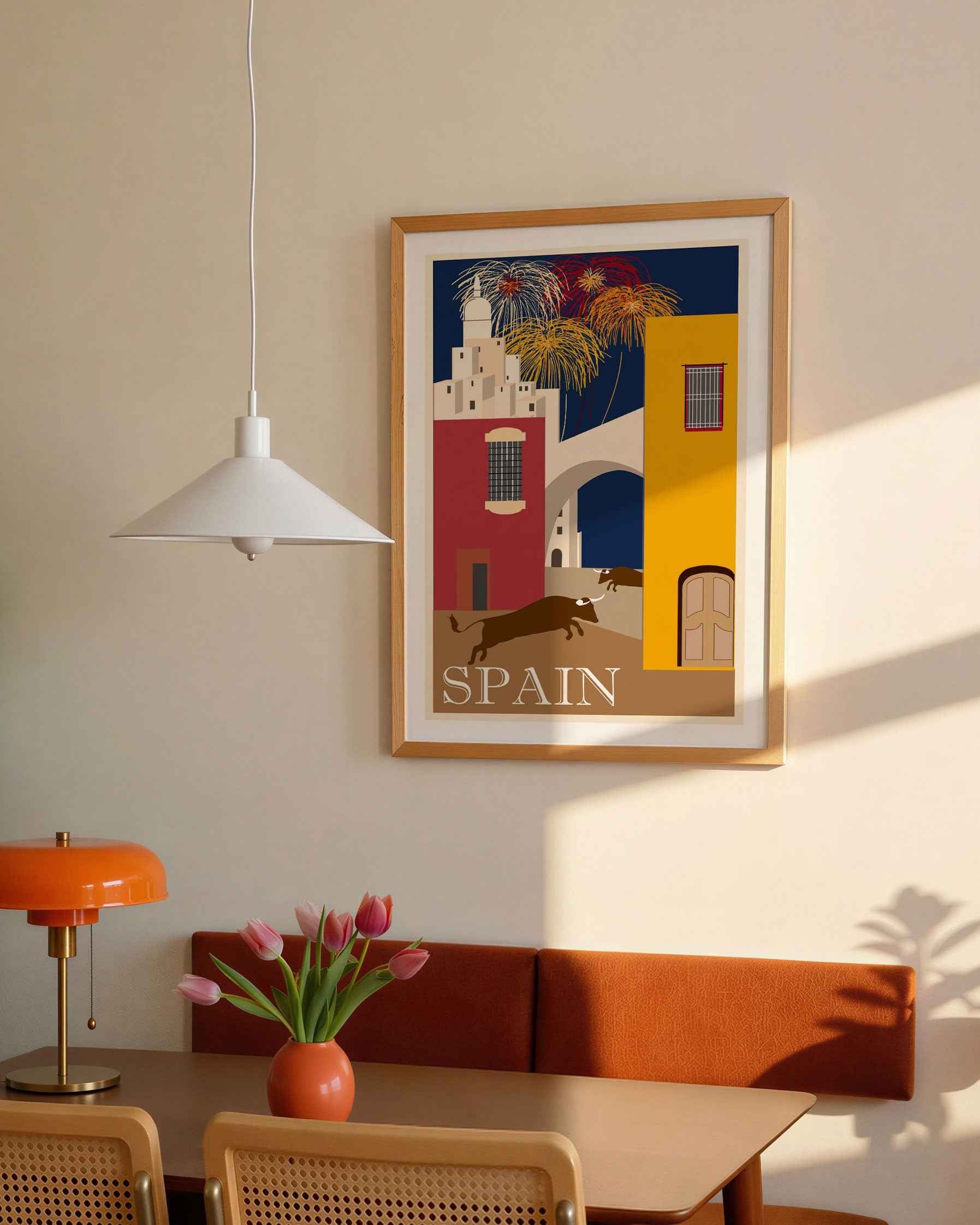 Spain Travel Poster Vintage Travel Poster Print