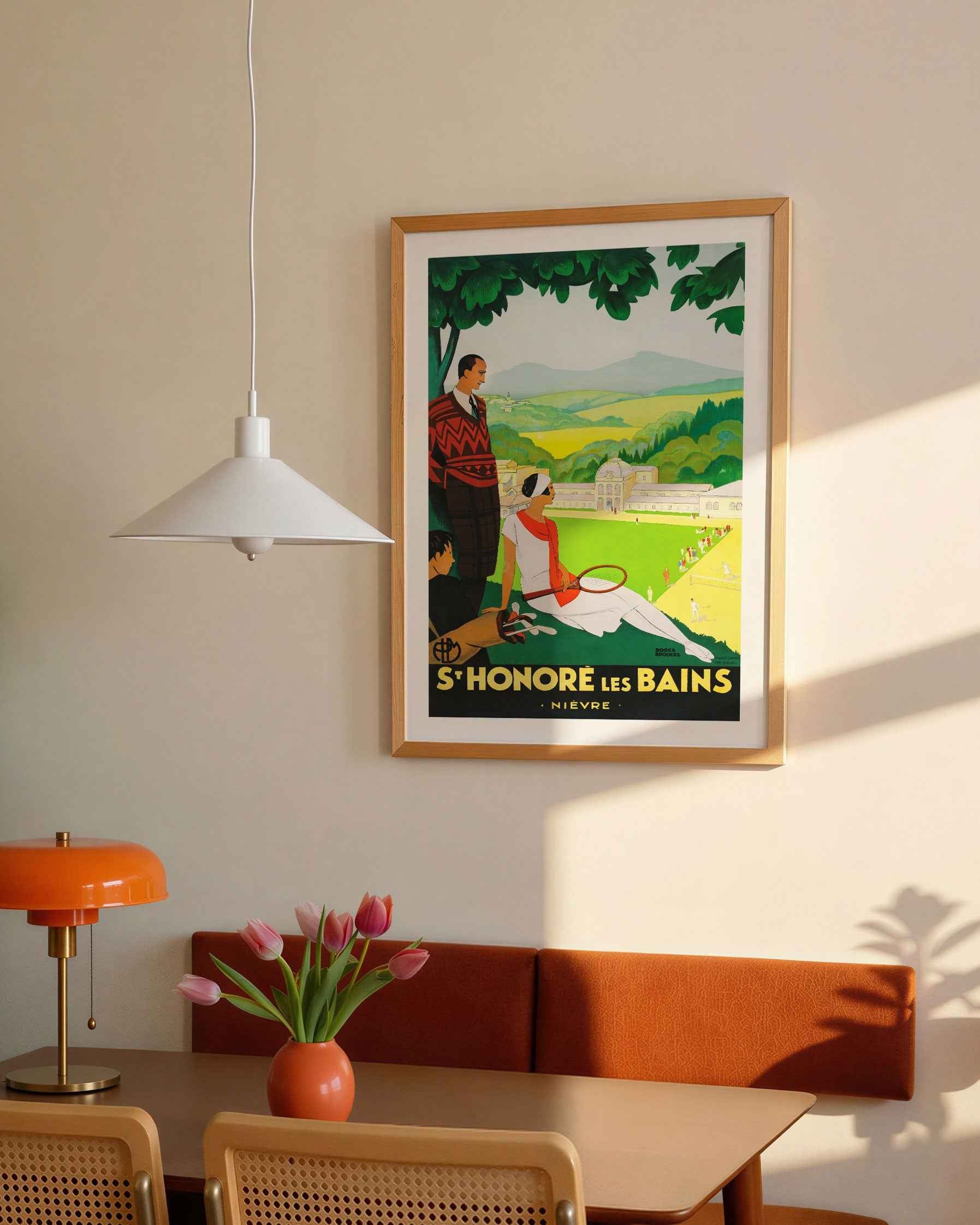 French Spa Retreat Travel Poster Print