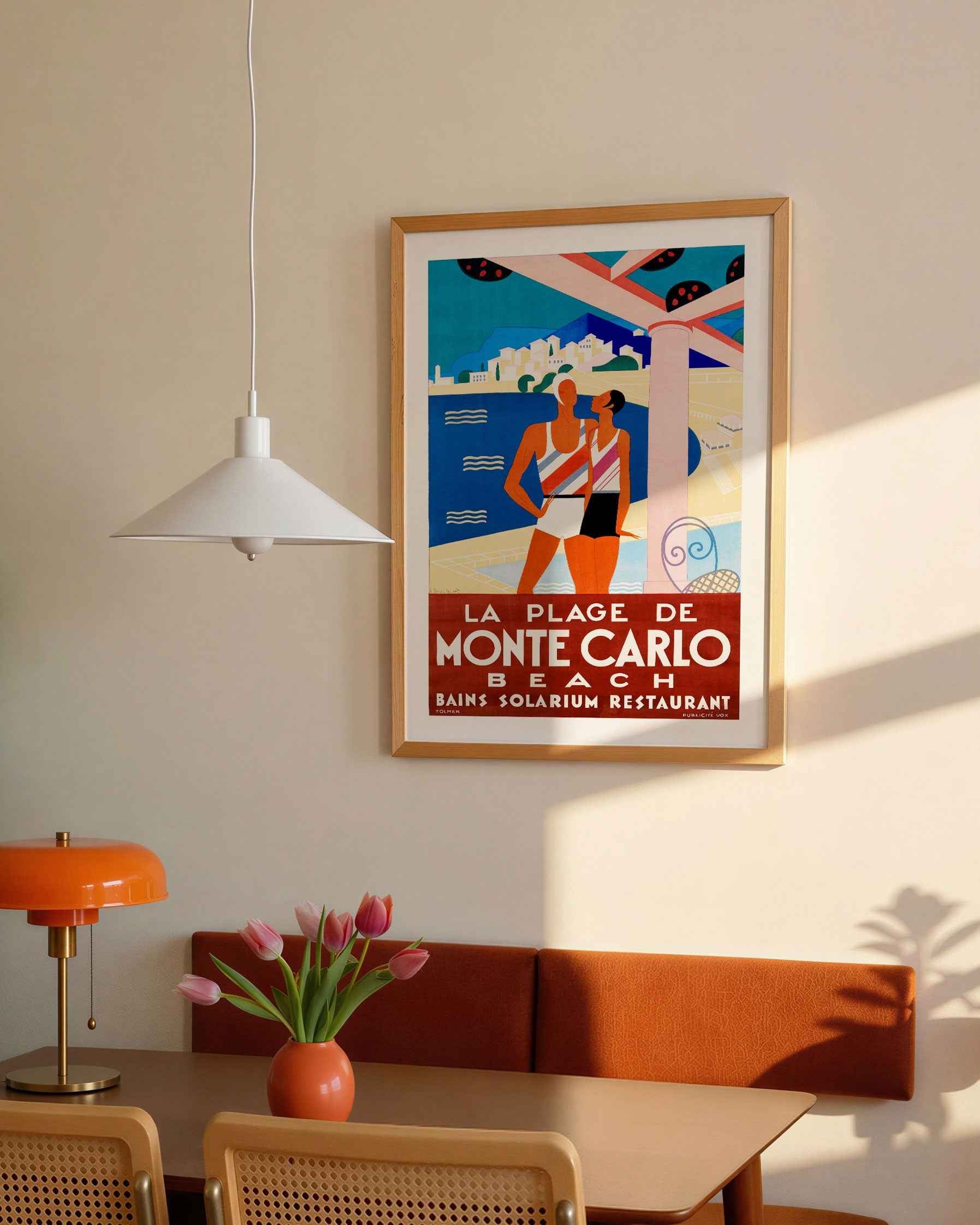 Monte Carlo Beach Travel Poster Print