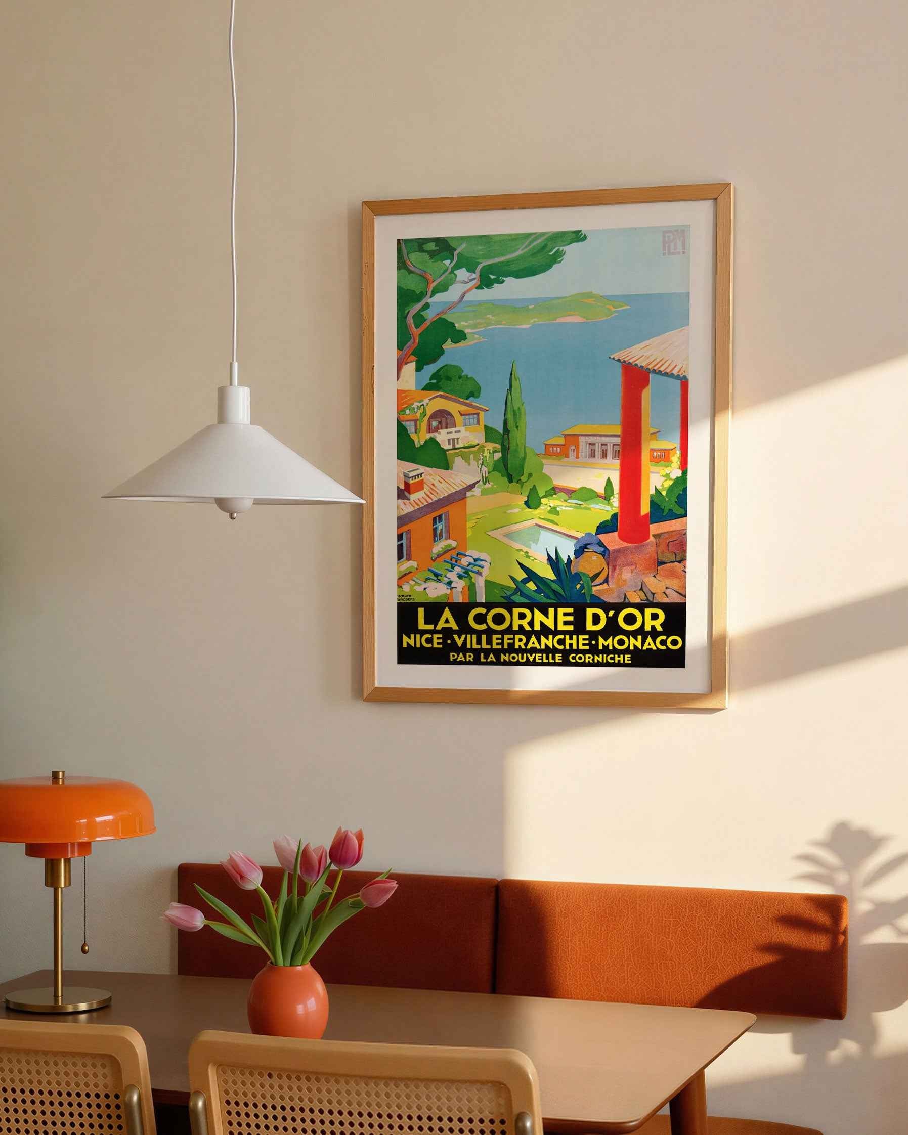 Riviera Golden Coast Travel Poster Print