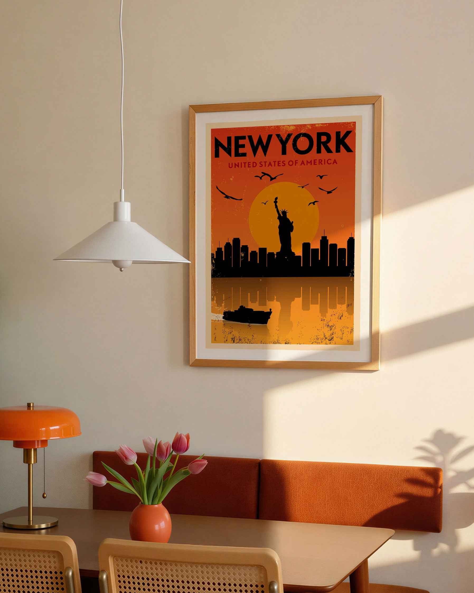 Vintage New York Travel Poster Print