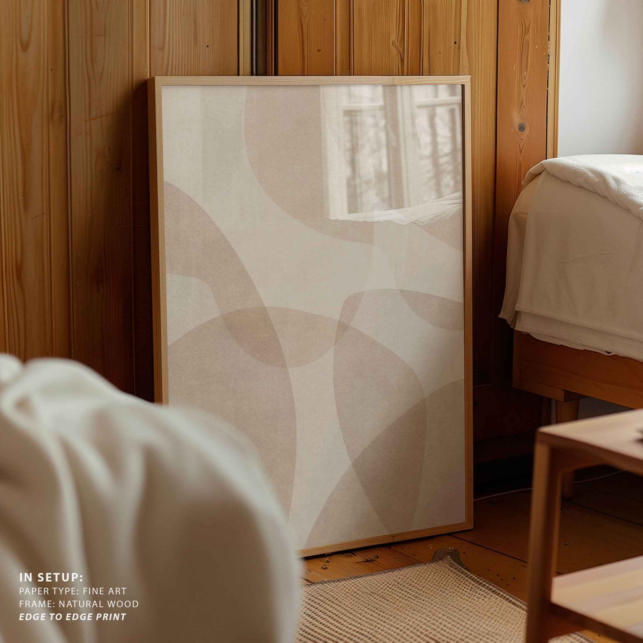 Abstract Beige Geometric Art