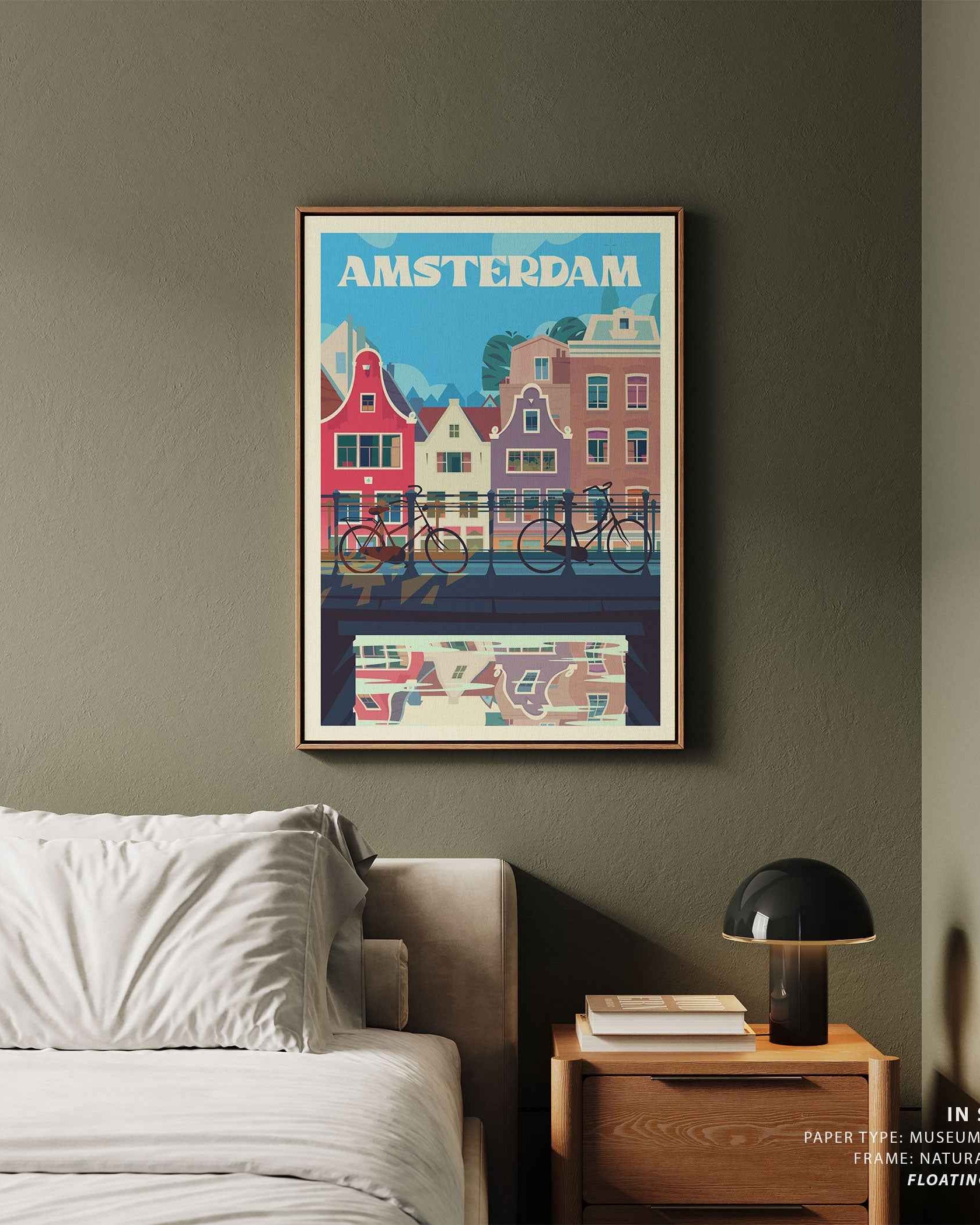 Amsterdam Travel Poster Print