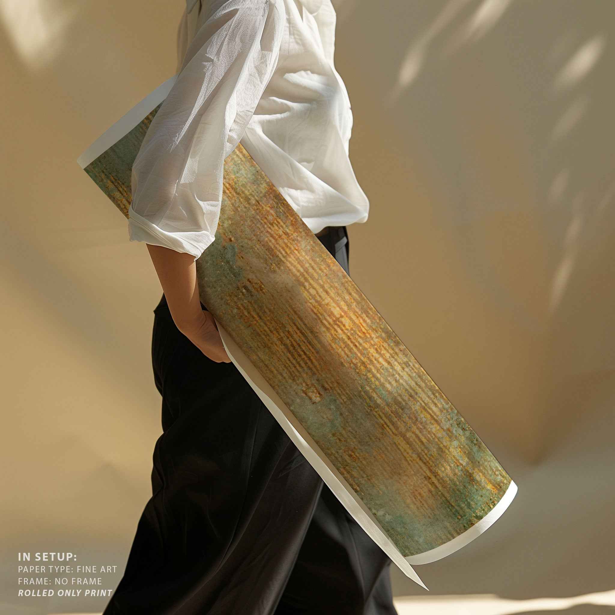 Abstract Green Gold Art