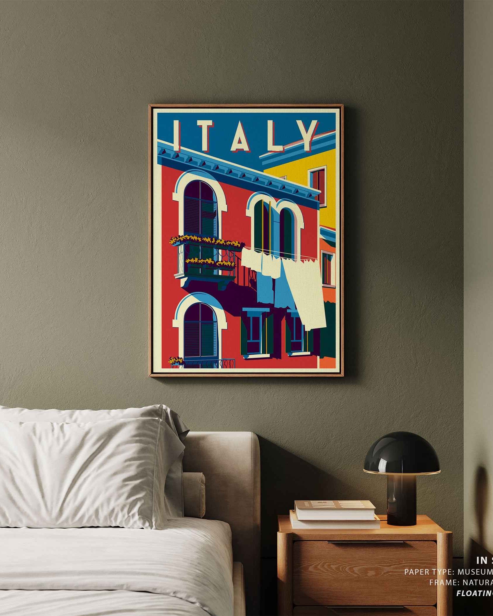 BW SEP Italy Travel Poster Print